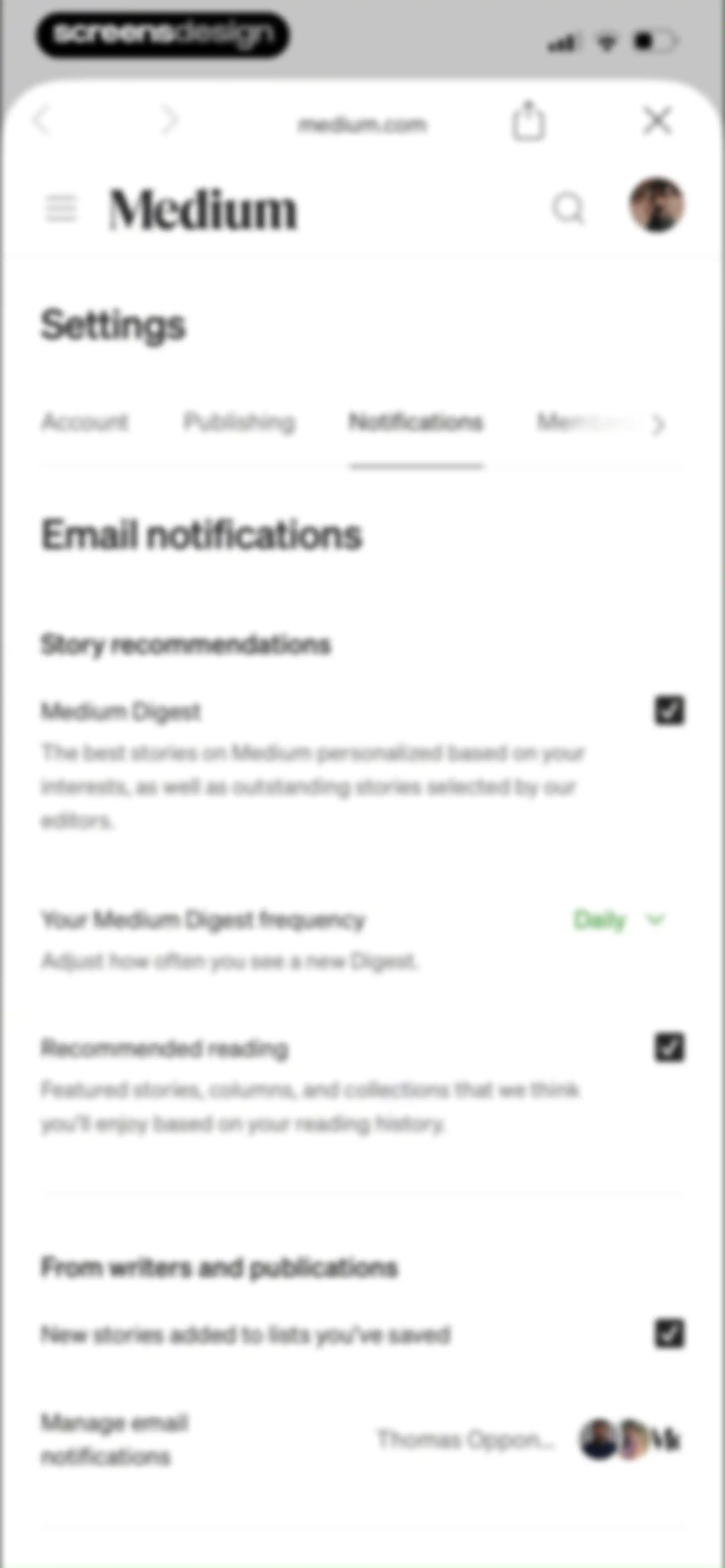 Medium: Read & Write Stories screen 128