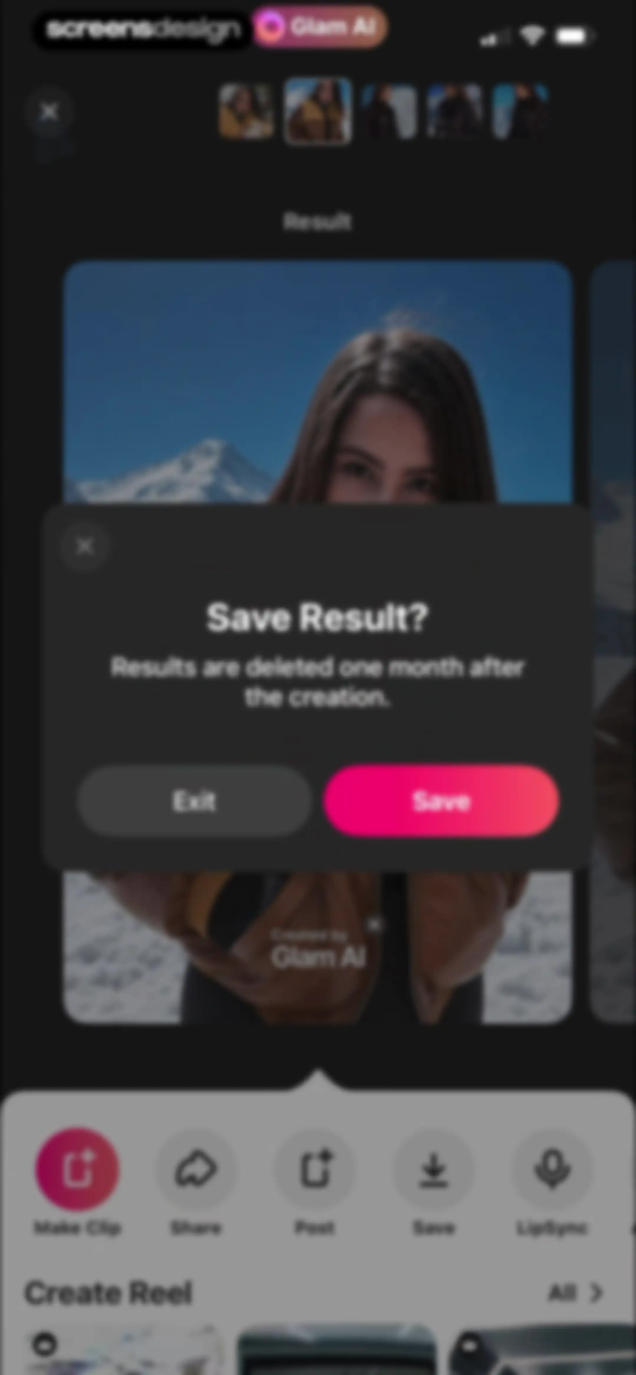 Glam AI: Video & Photo Editor screen 106
