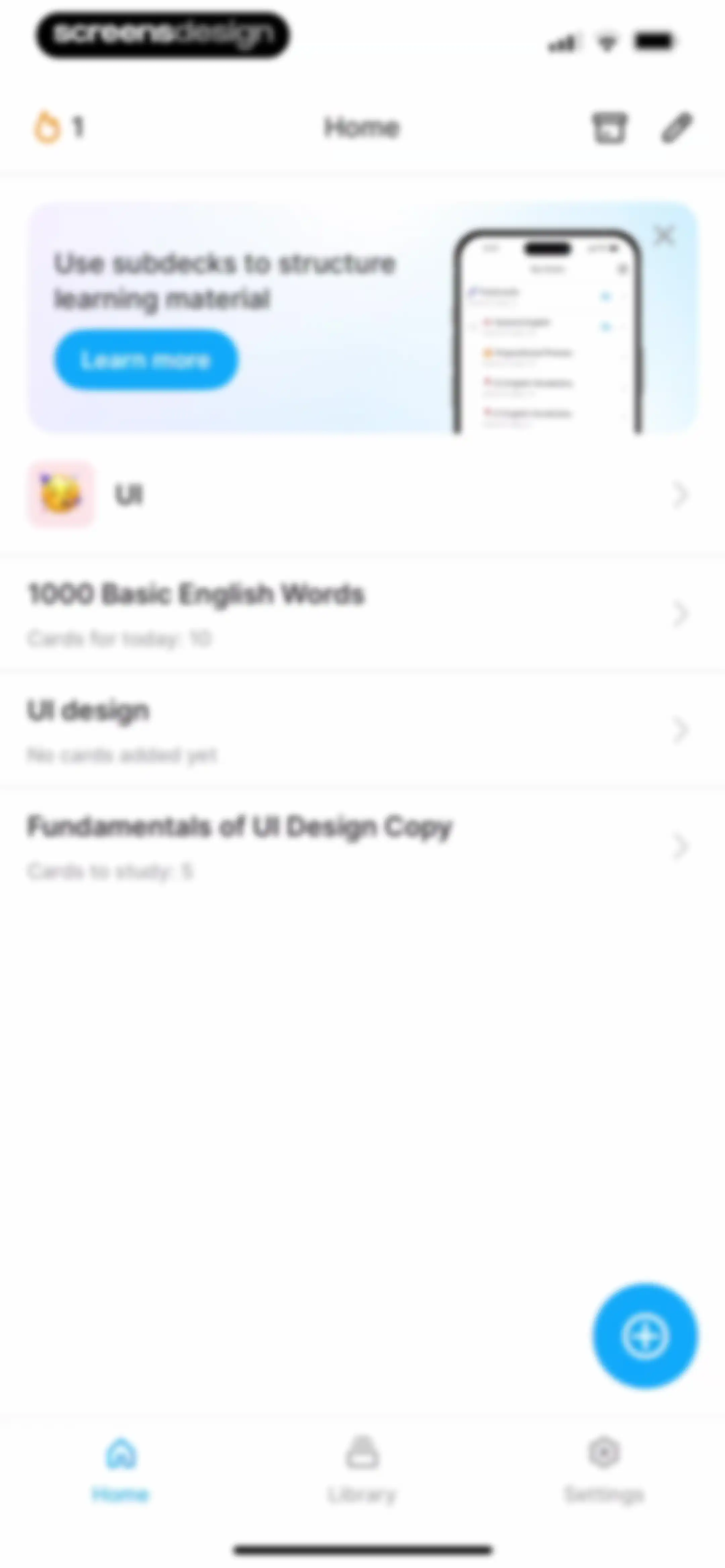Noji - Flashcards study app screen 98