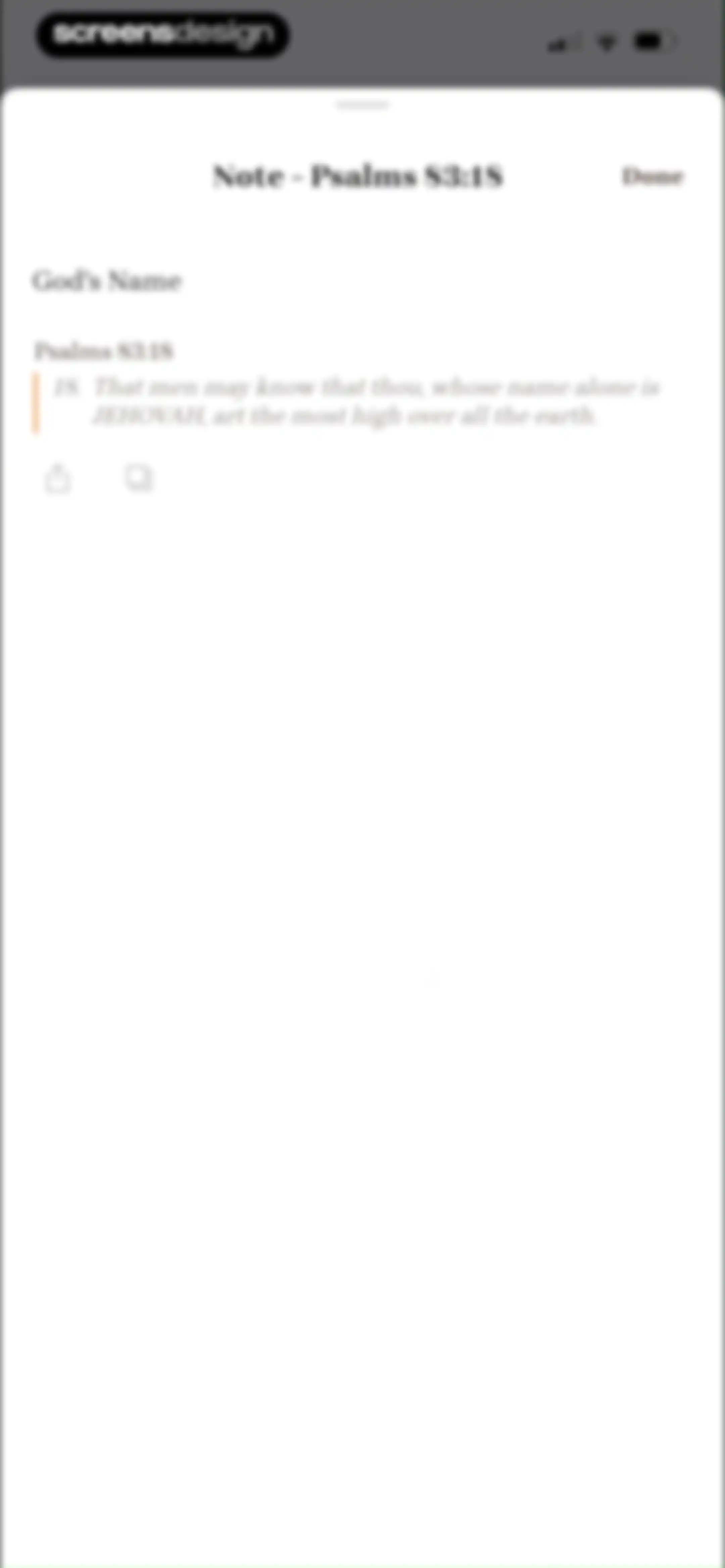 Bible Note: Sermon Notes screen 119