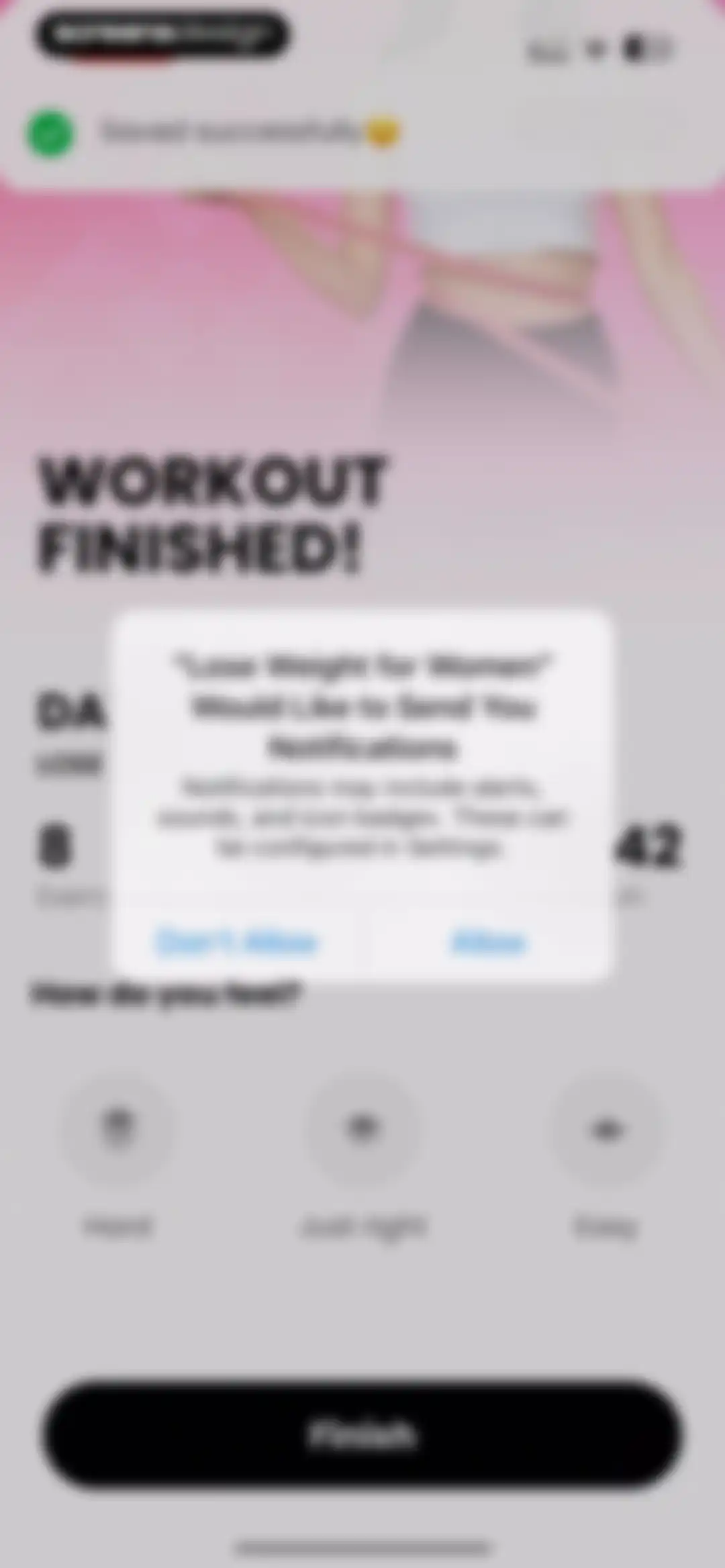Lose Weight for Women at Home screen 84