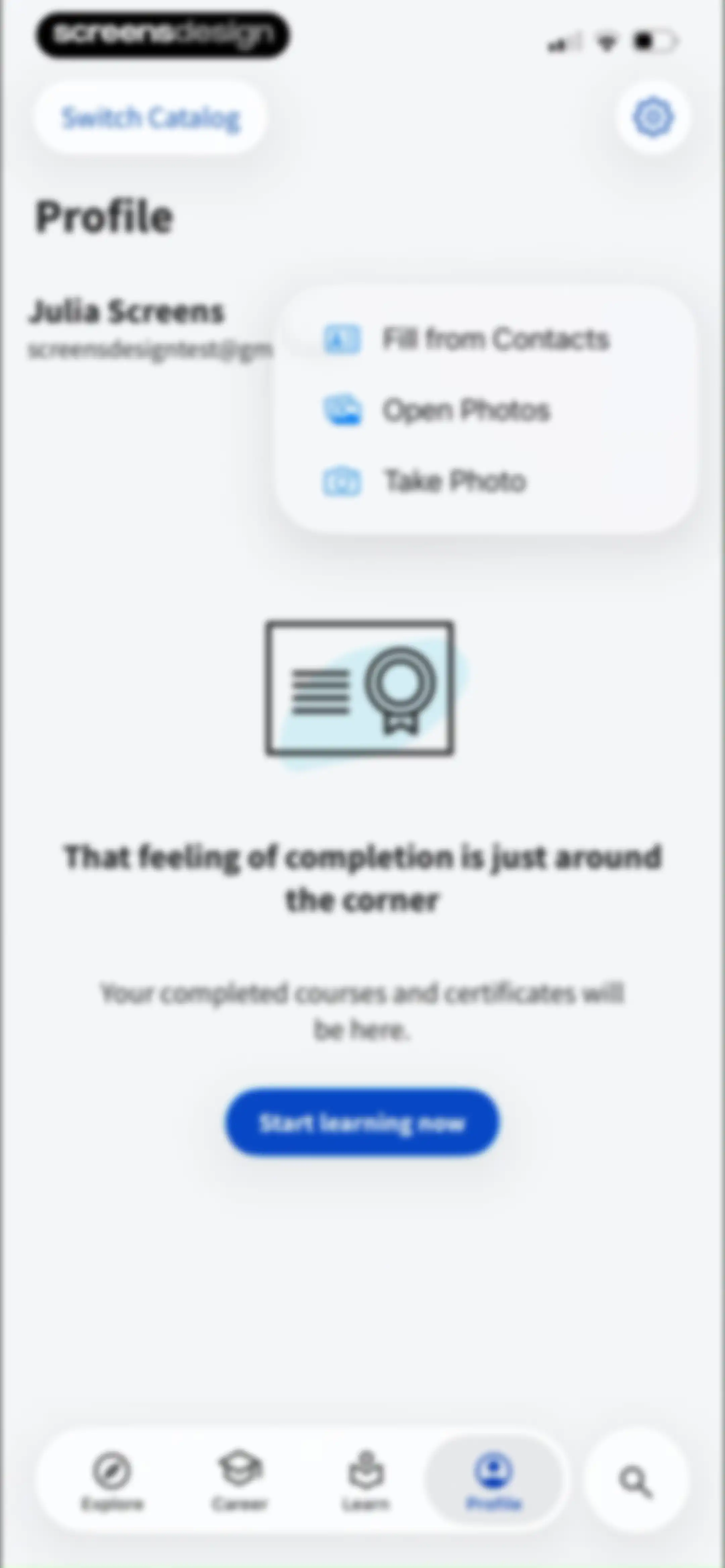 Coursera: Grow your career screen 77