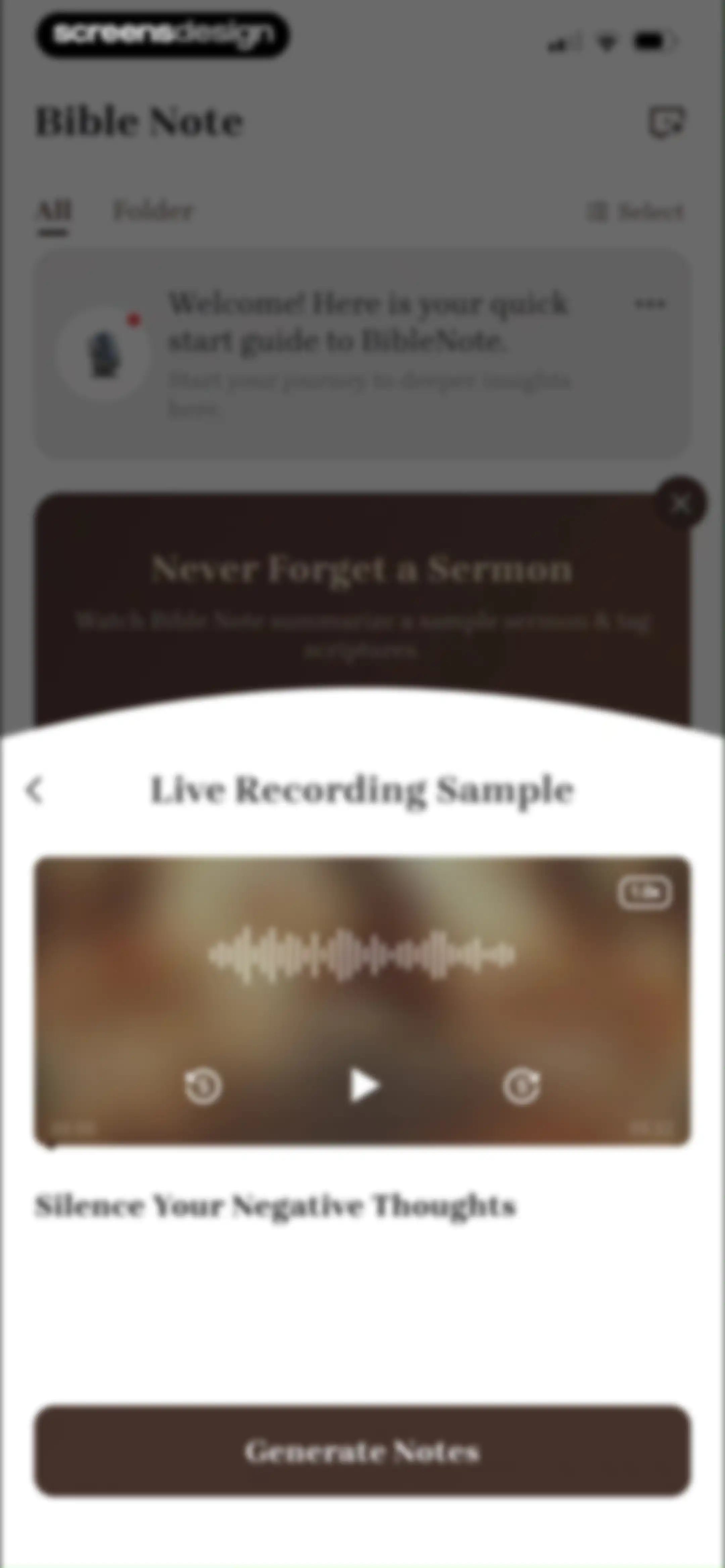 Bible Note: Sermon Notes screen 23