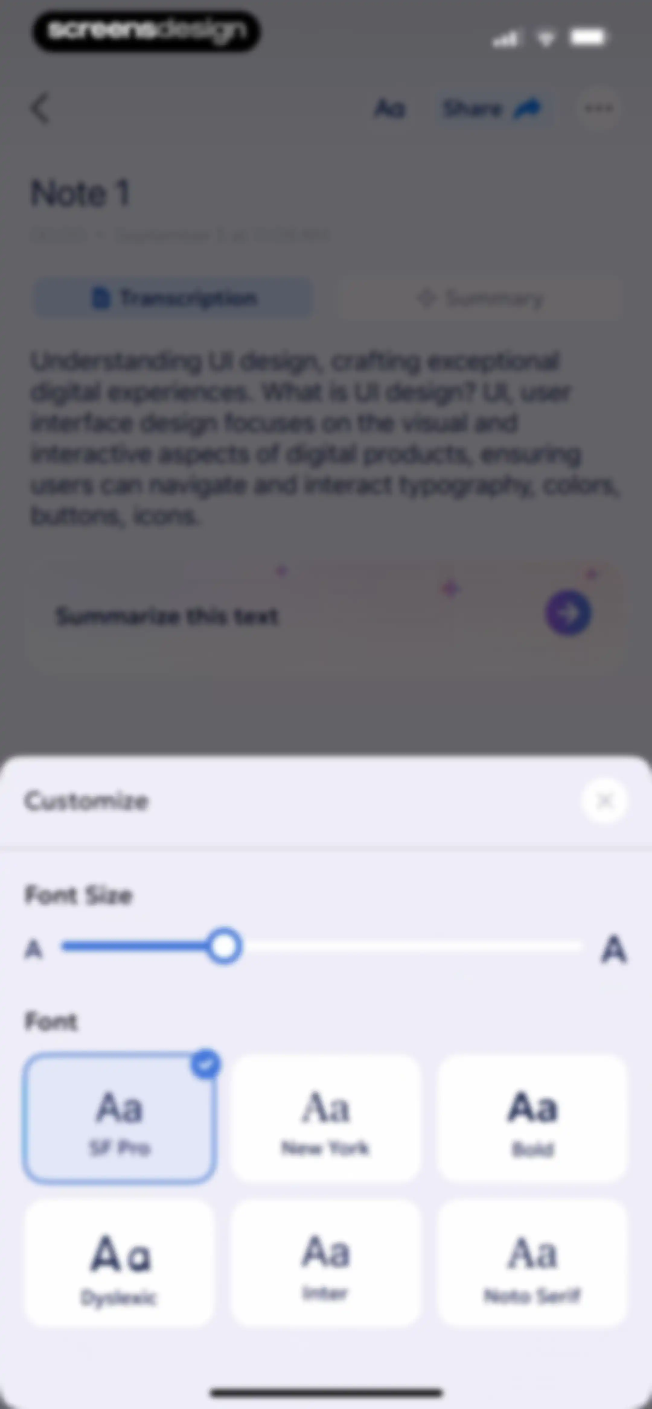 AI Summary - Meeting Notes screen 38