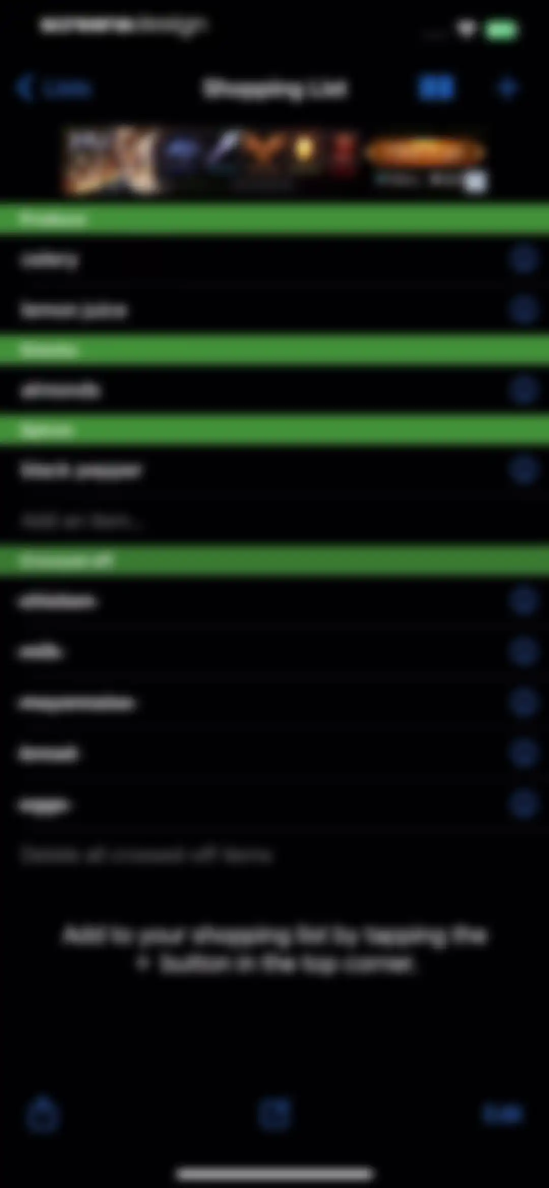 Our Groceries Shopping List screen 24