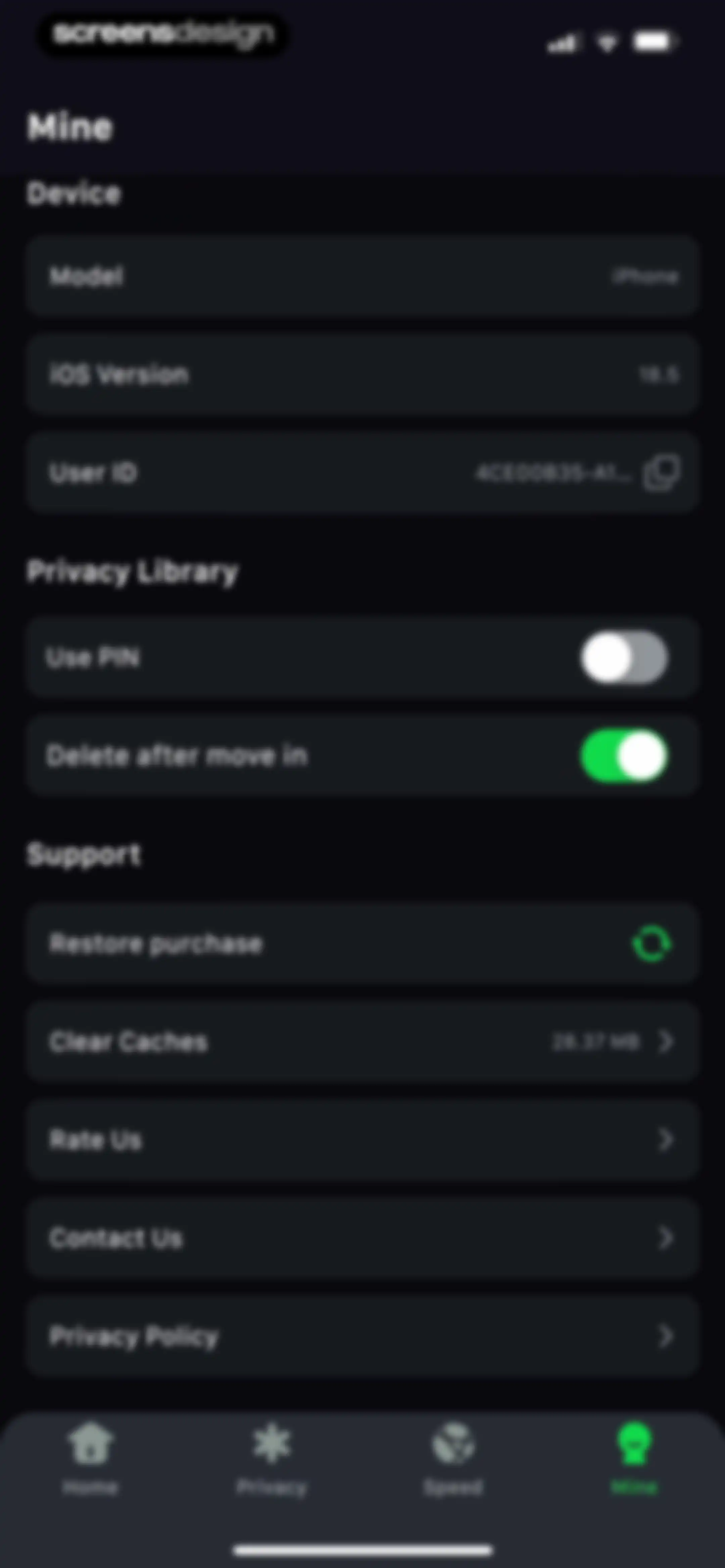 Device Care: Storage & Battery screen 133