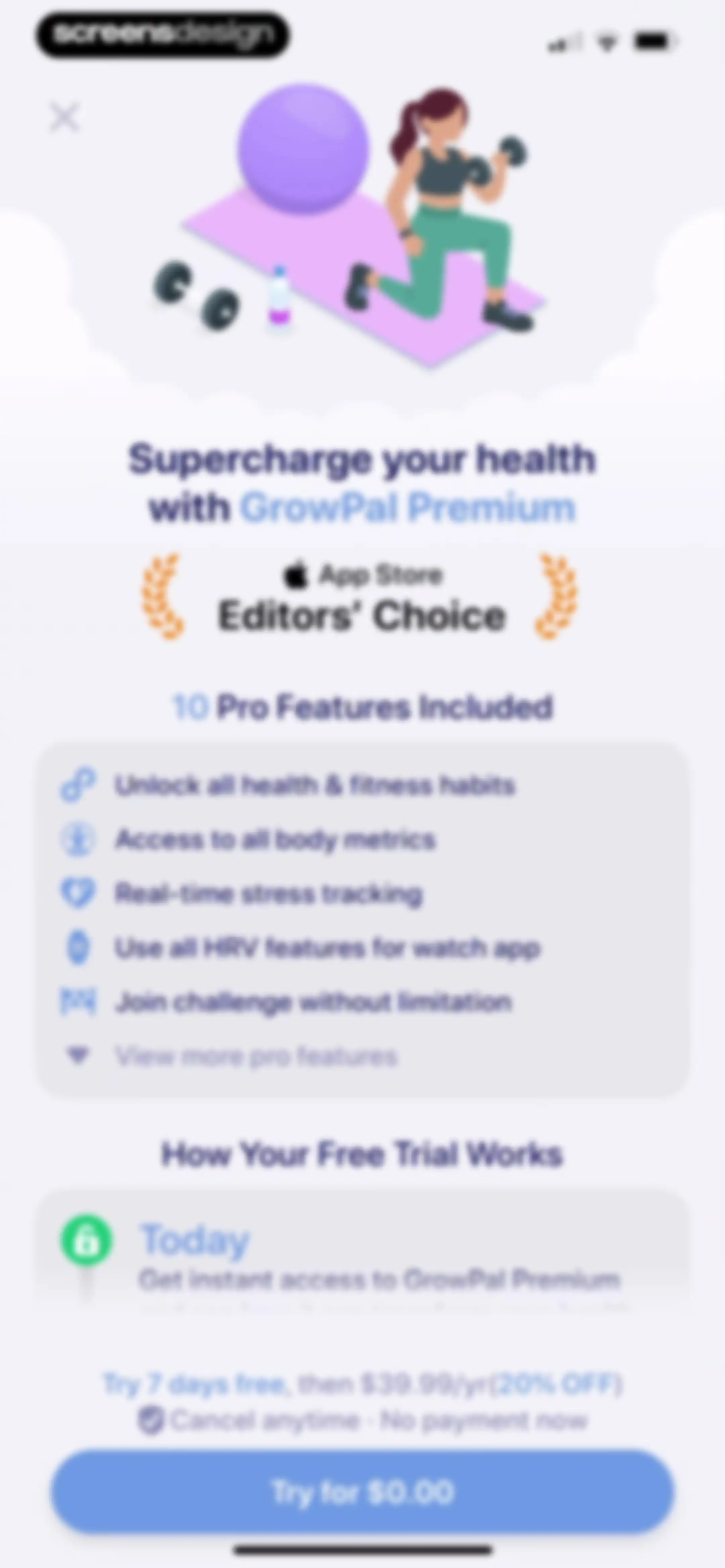 Grow: Health & Fitness screen 12