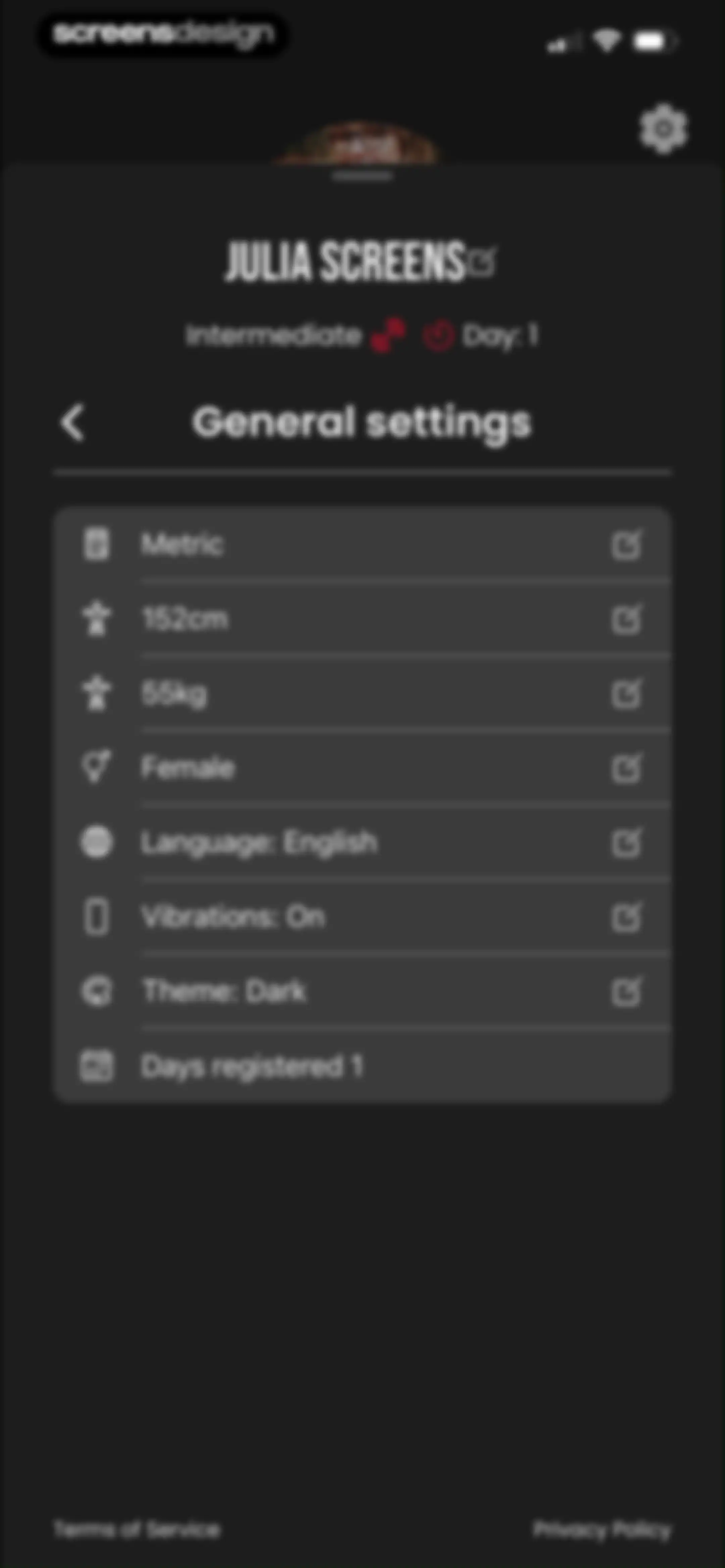 90 Day Challenge screen 149