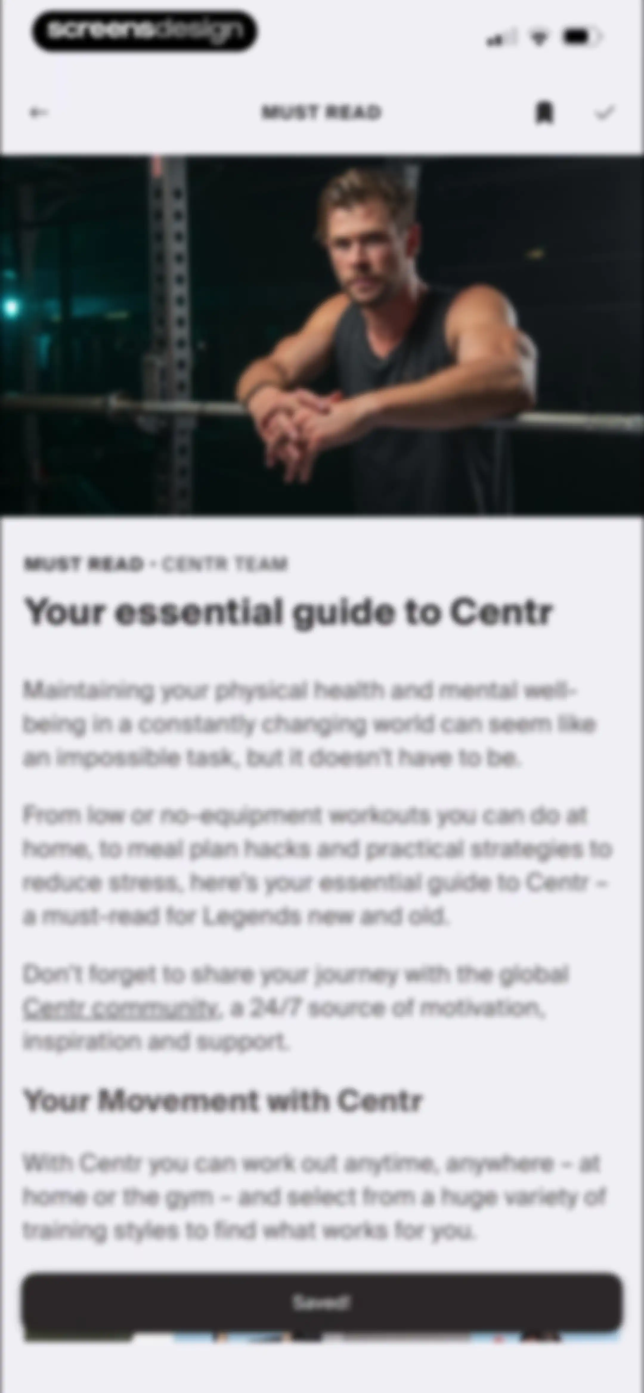 Centr: Strength & Fitness App screen 86