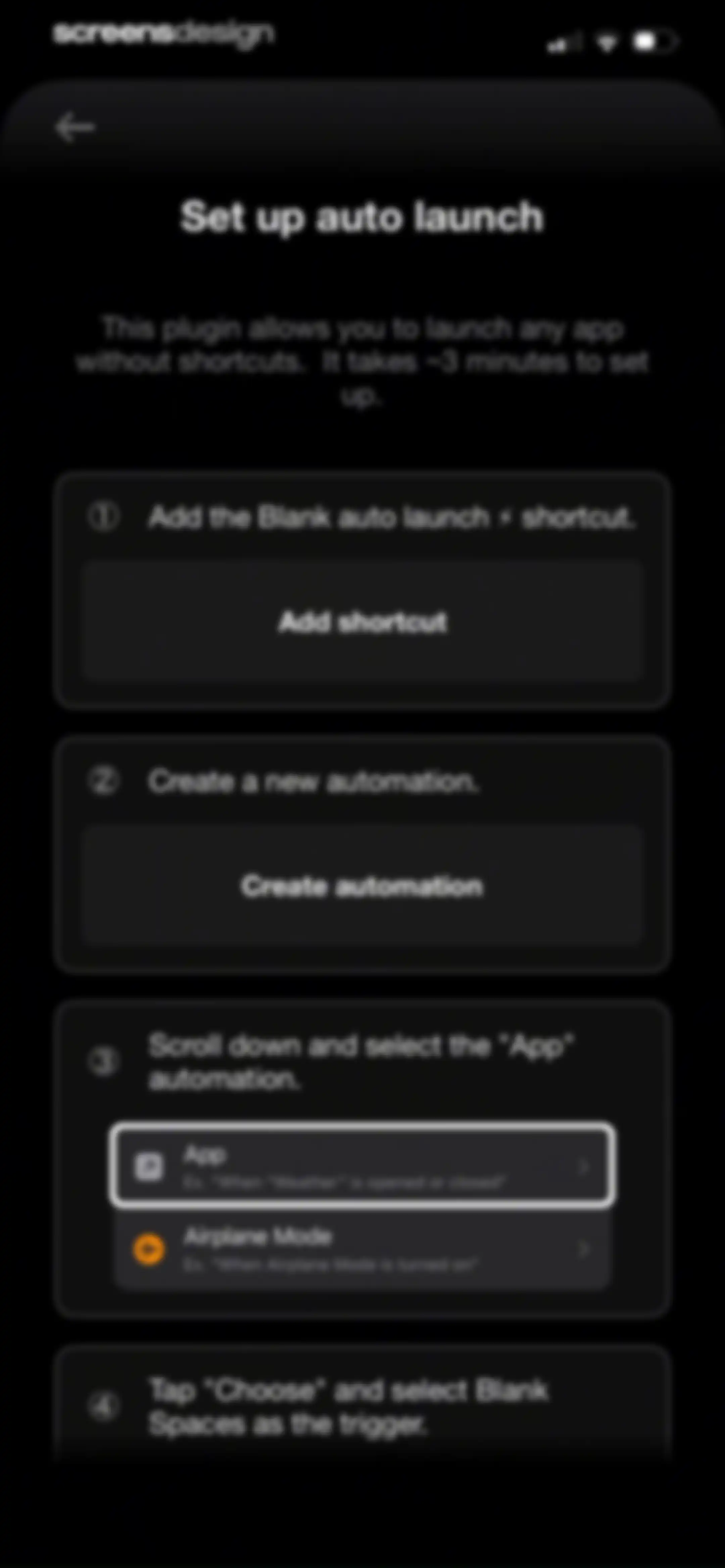 Blank Spaces Launcher screen 29