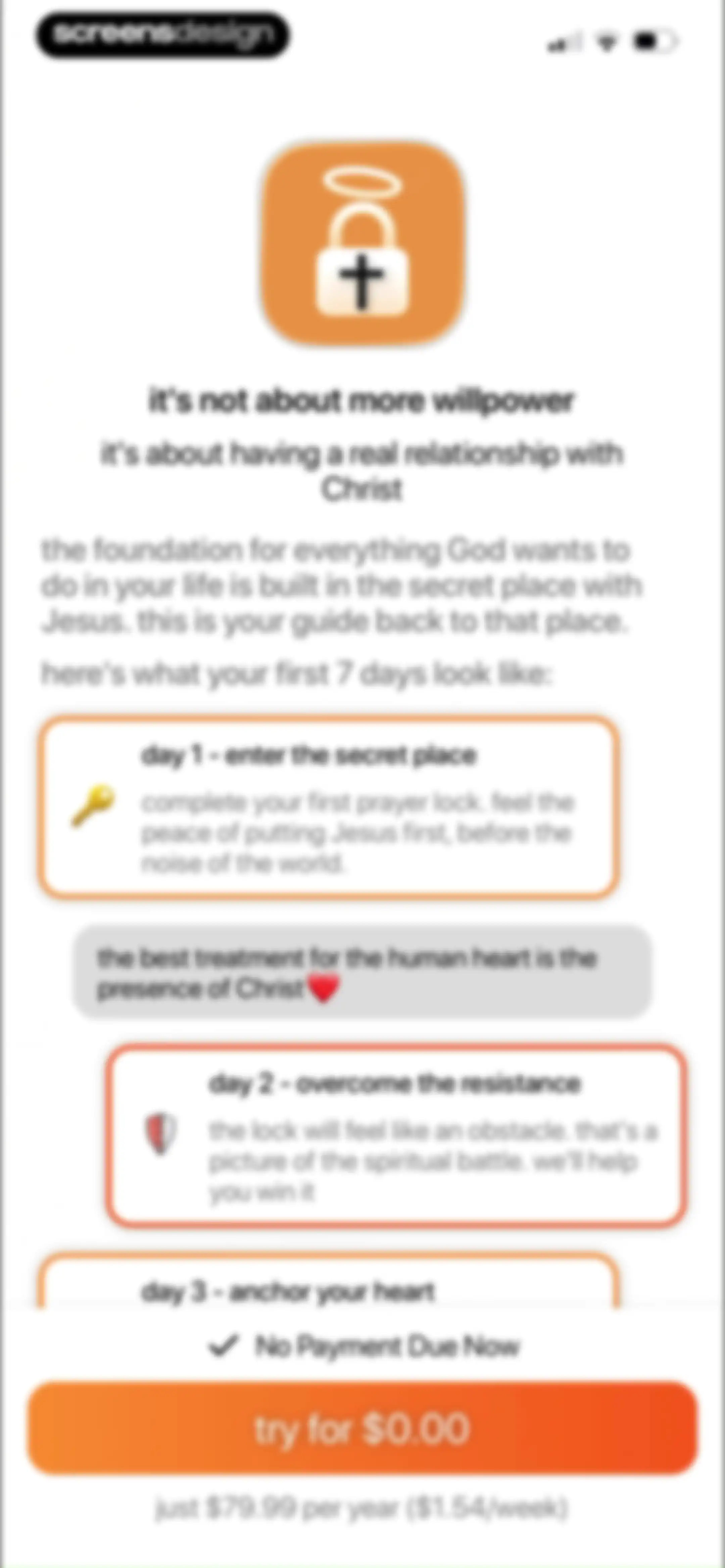 prayer lock: christian focus screen 56
