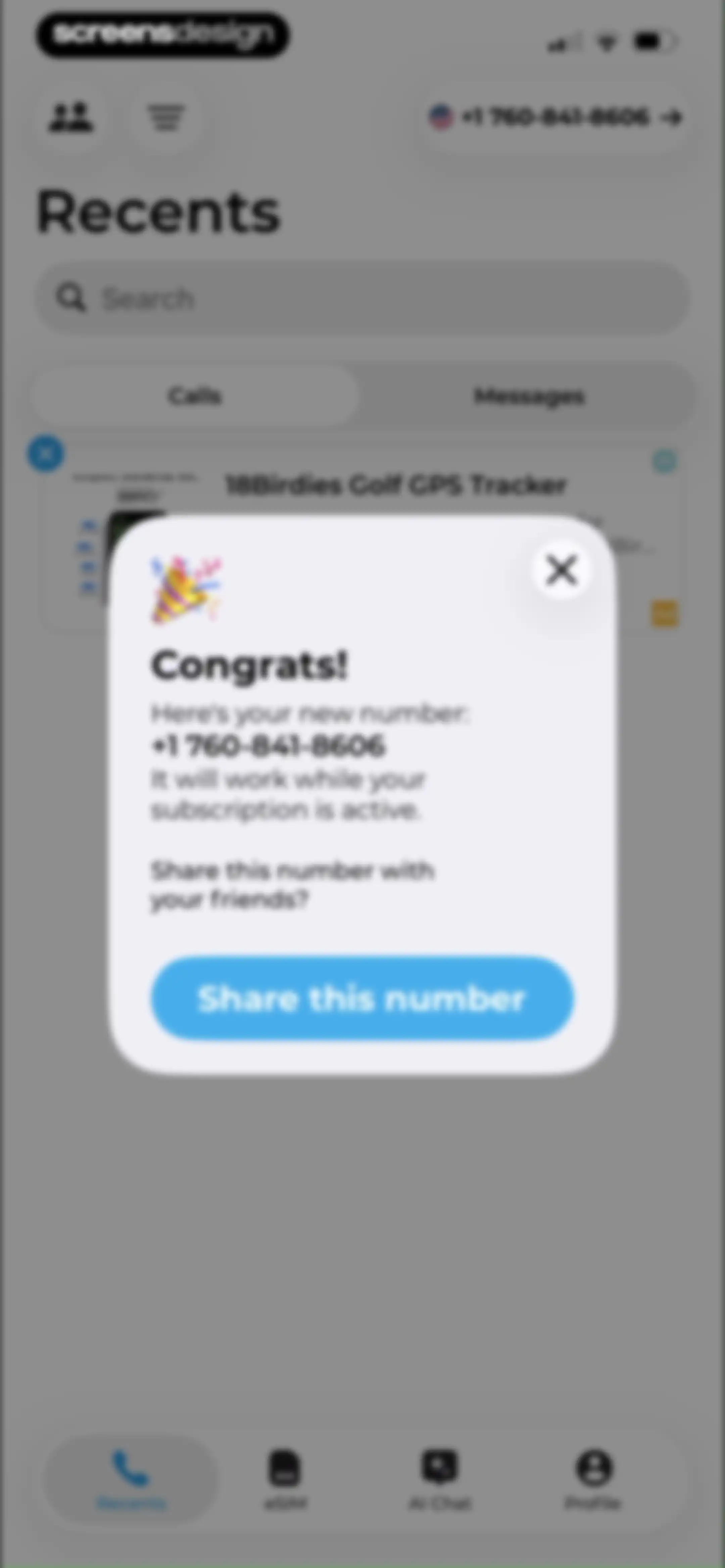 OnPhone: Second Number & eSIM screen 29
