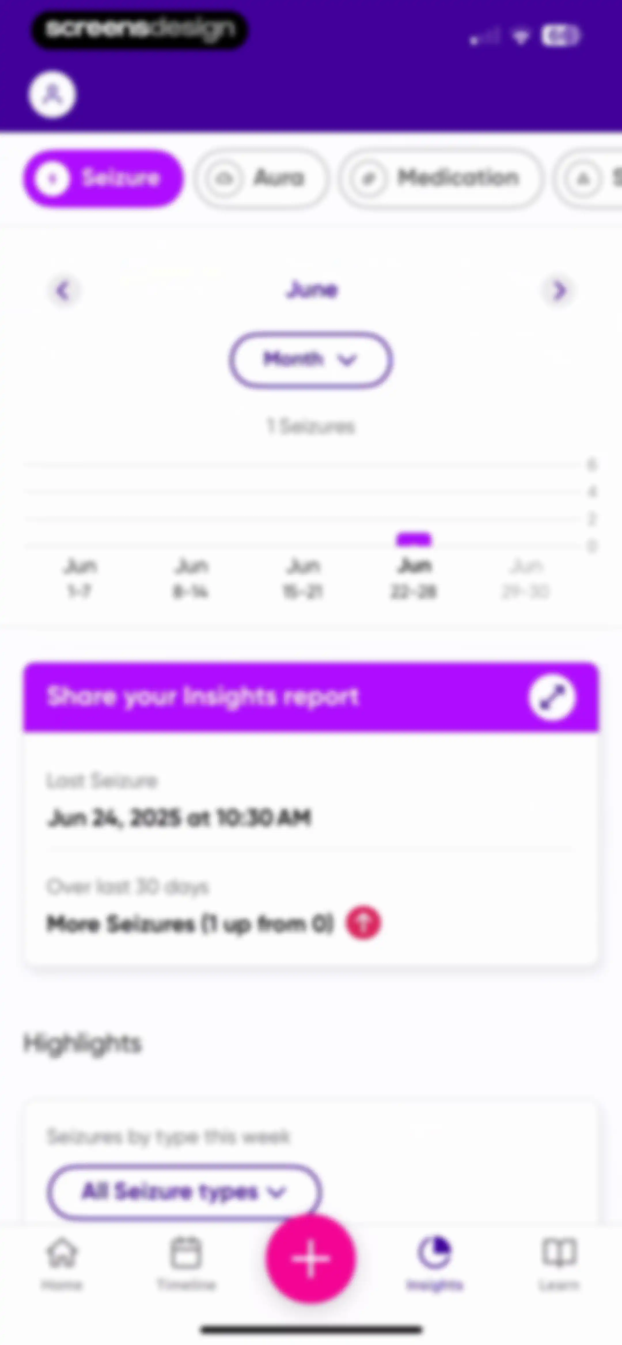 Epsy: Seizure Log for Epilepsy screen 88