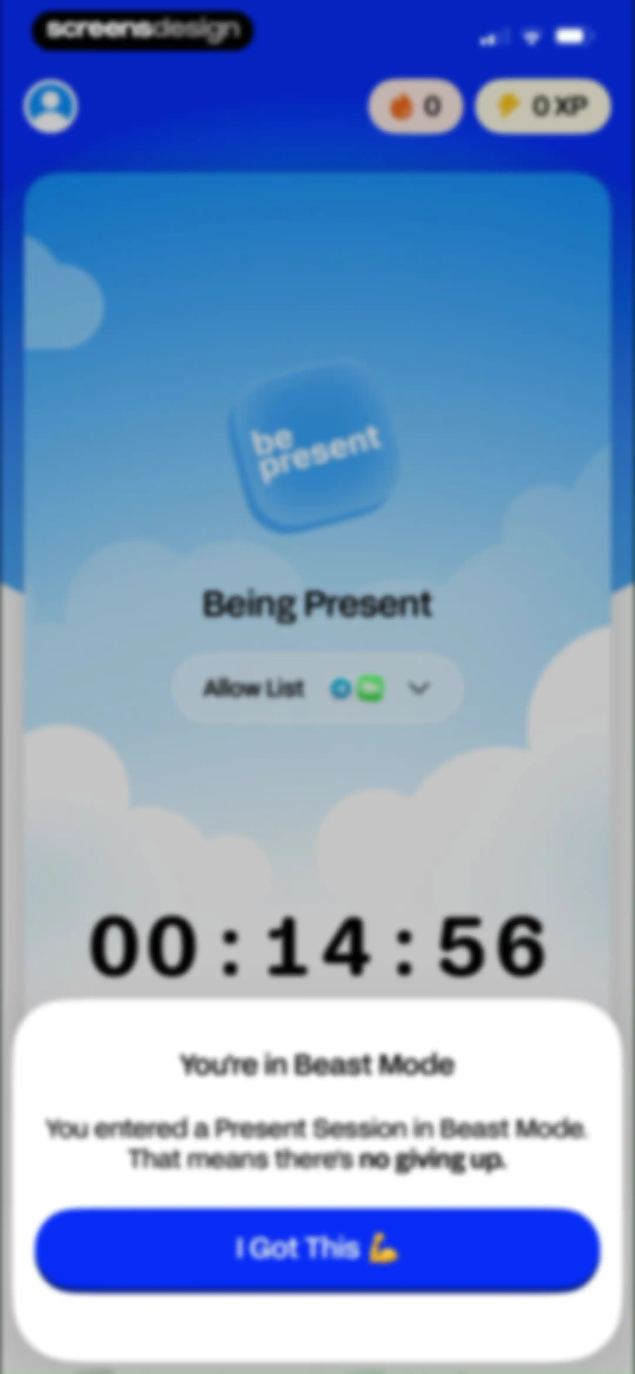 BePresent: Screen Time Control screen 72
