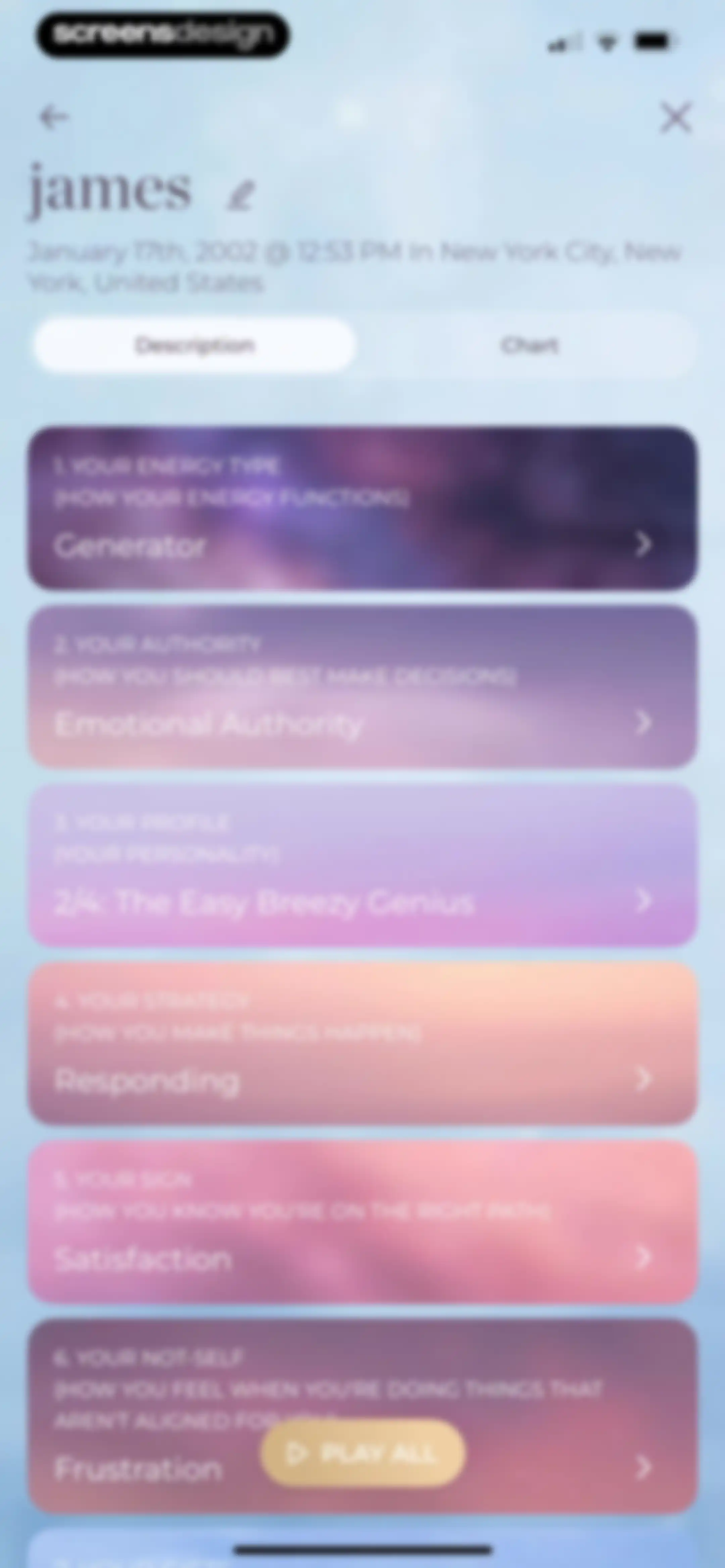 Align: The Human Design App screen 42