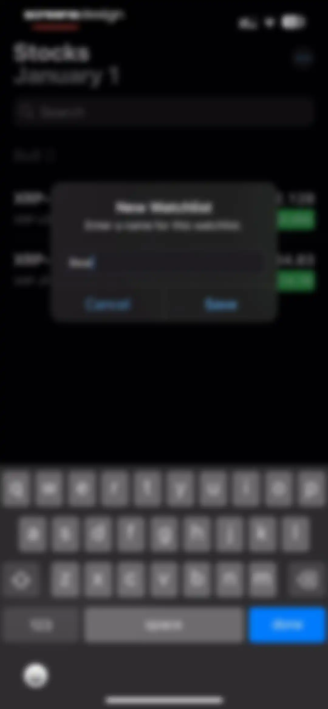 Stocks screen 32