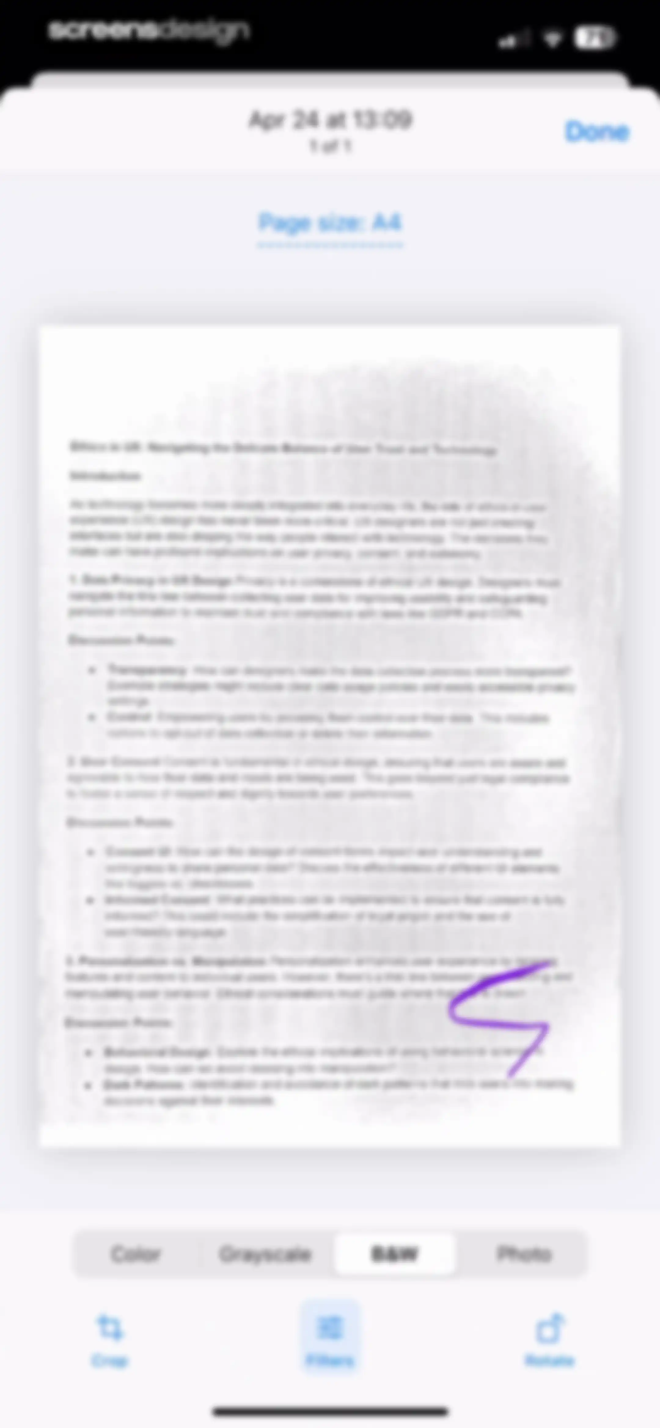 Scanner App. JPG, Photo to PDF screen 39