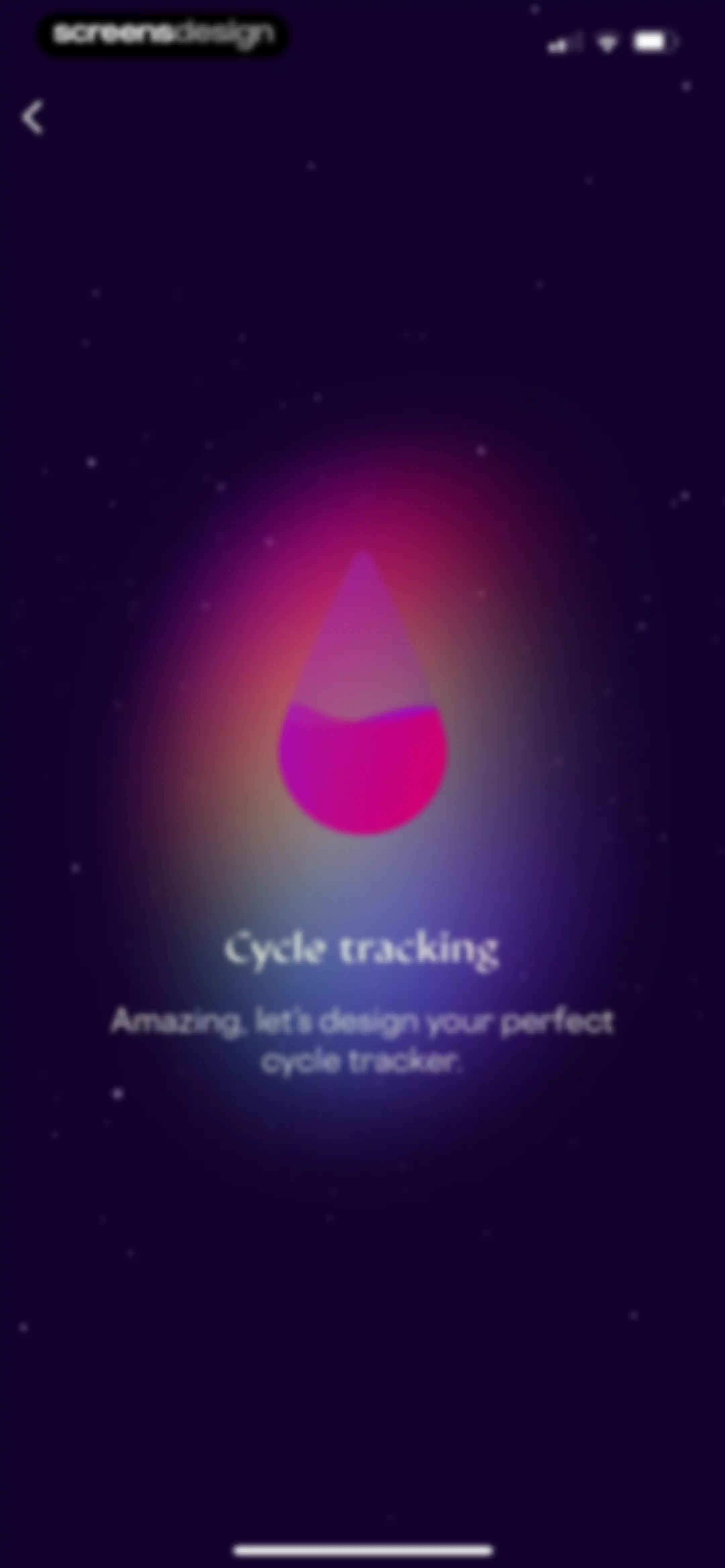 Stardust Period Tracker screen 6