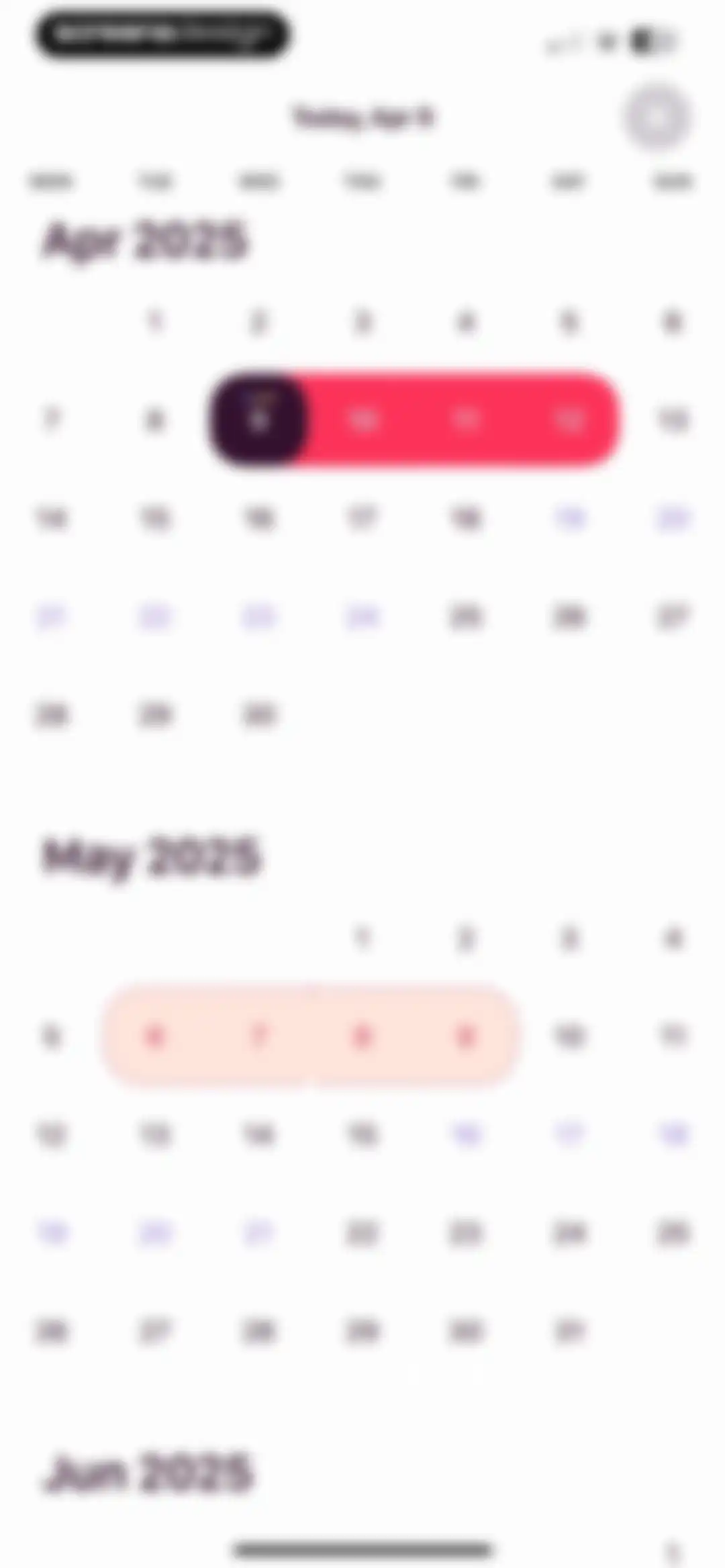 My period calendar Pinkllama screen 37