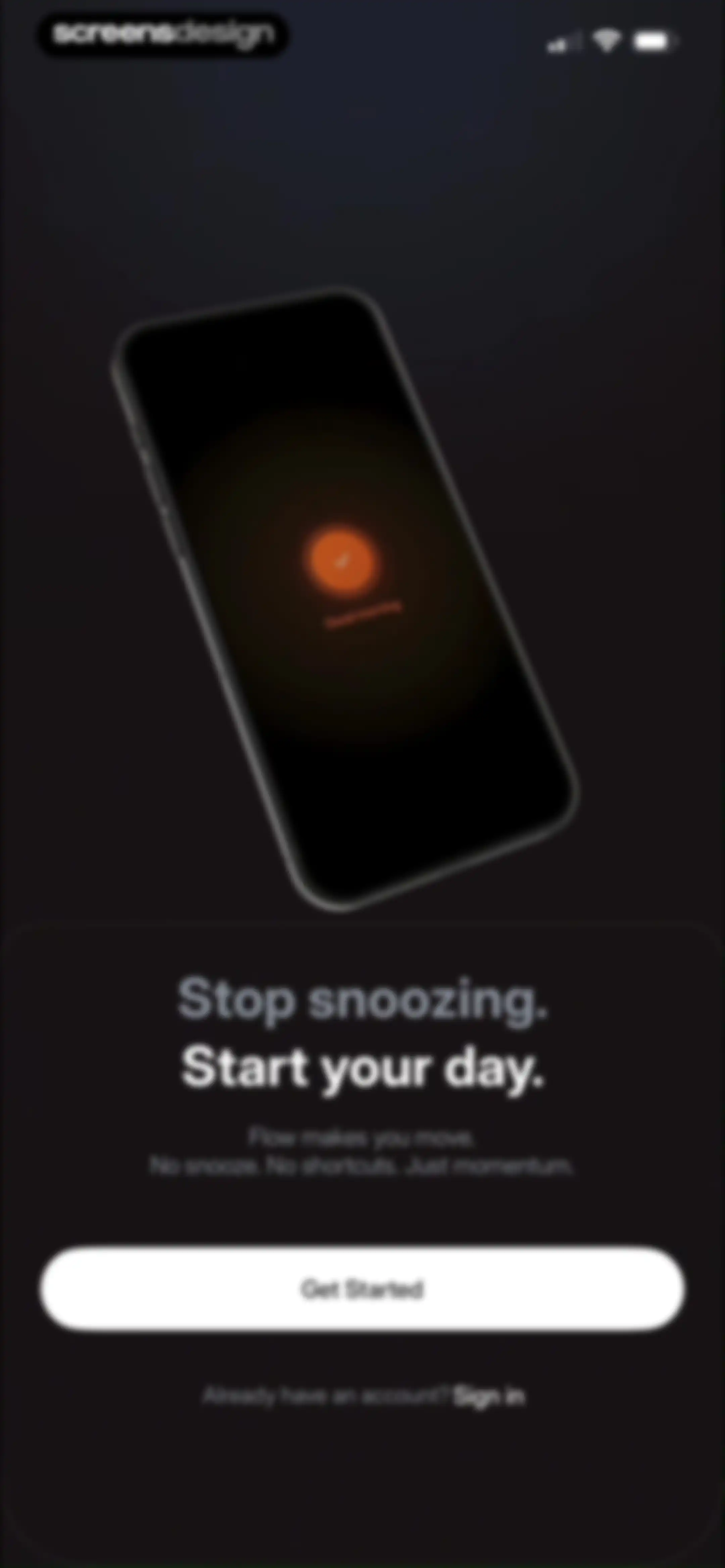 Flow - Wake Up screen 2