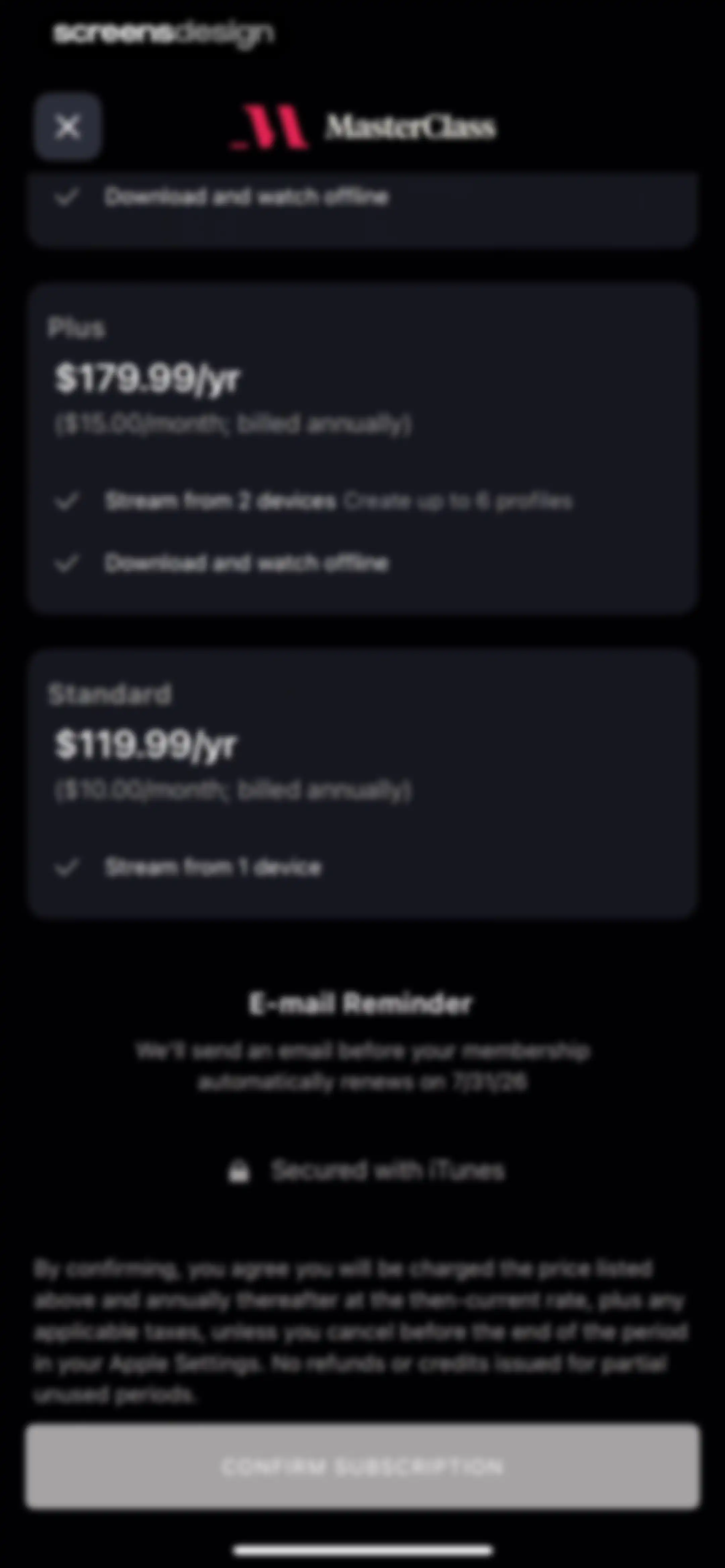 MasterClass: Online Classes screen 9