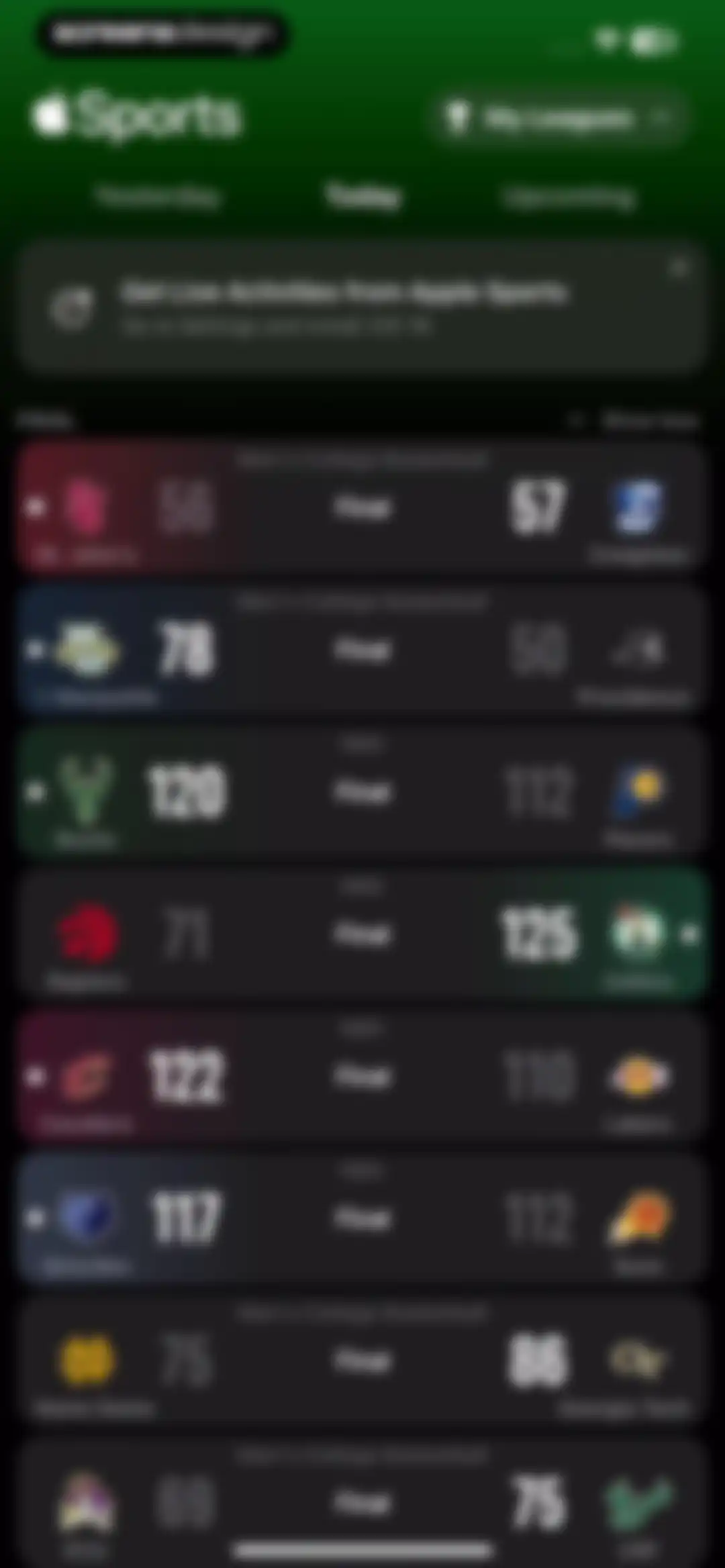 Apple Sports screen 14