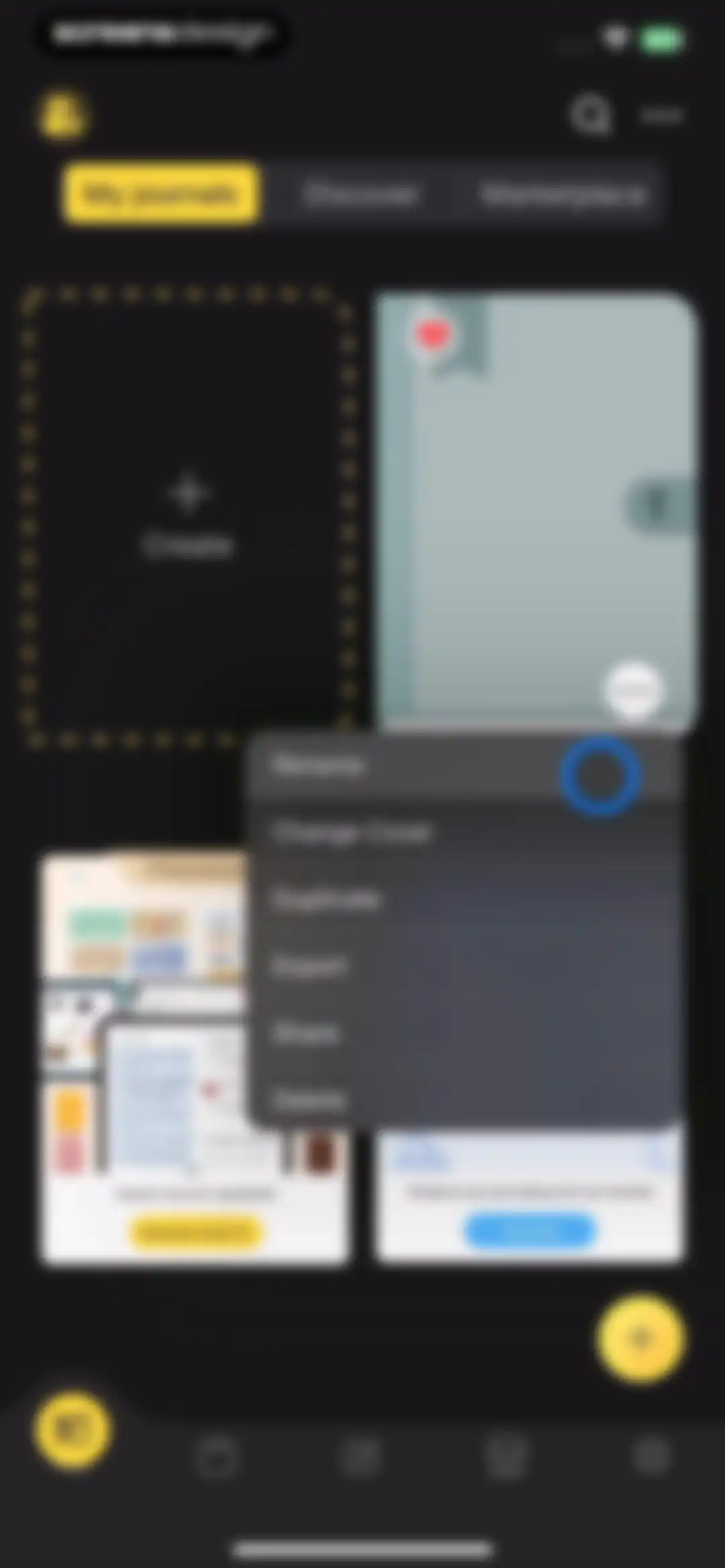 Journal: Planner, Notes, PDFs screen 57