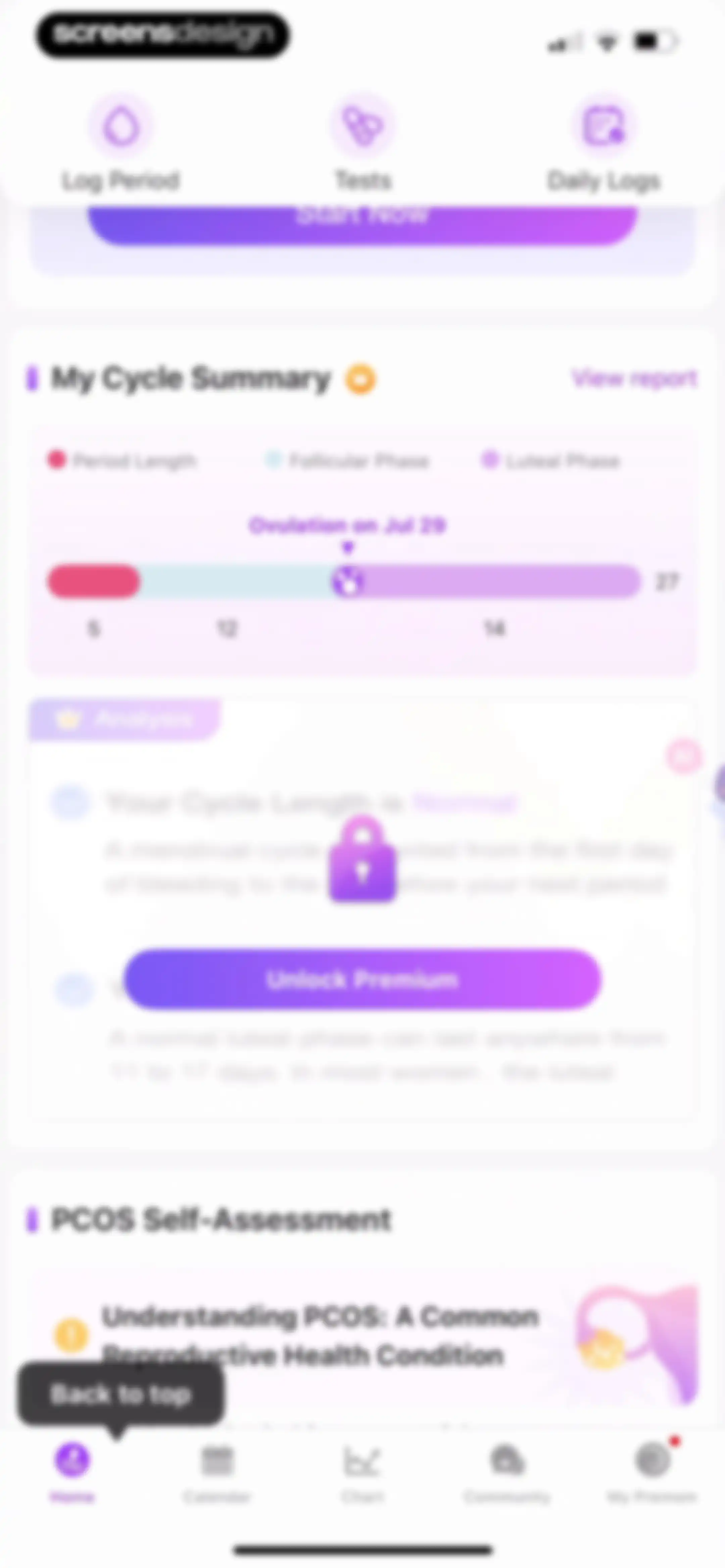 Premom-Ovulation Tracker, PCOS screen 137
