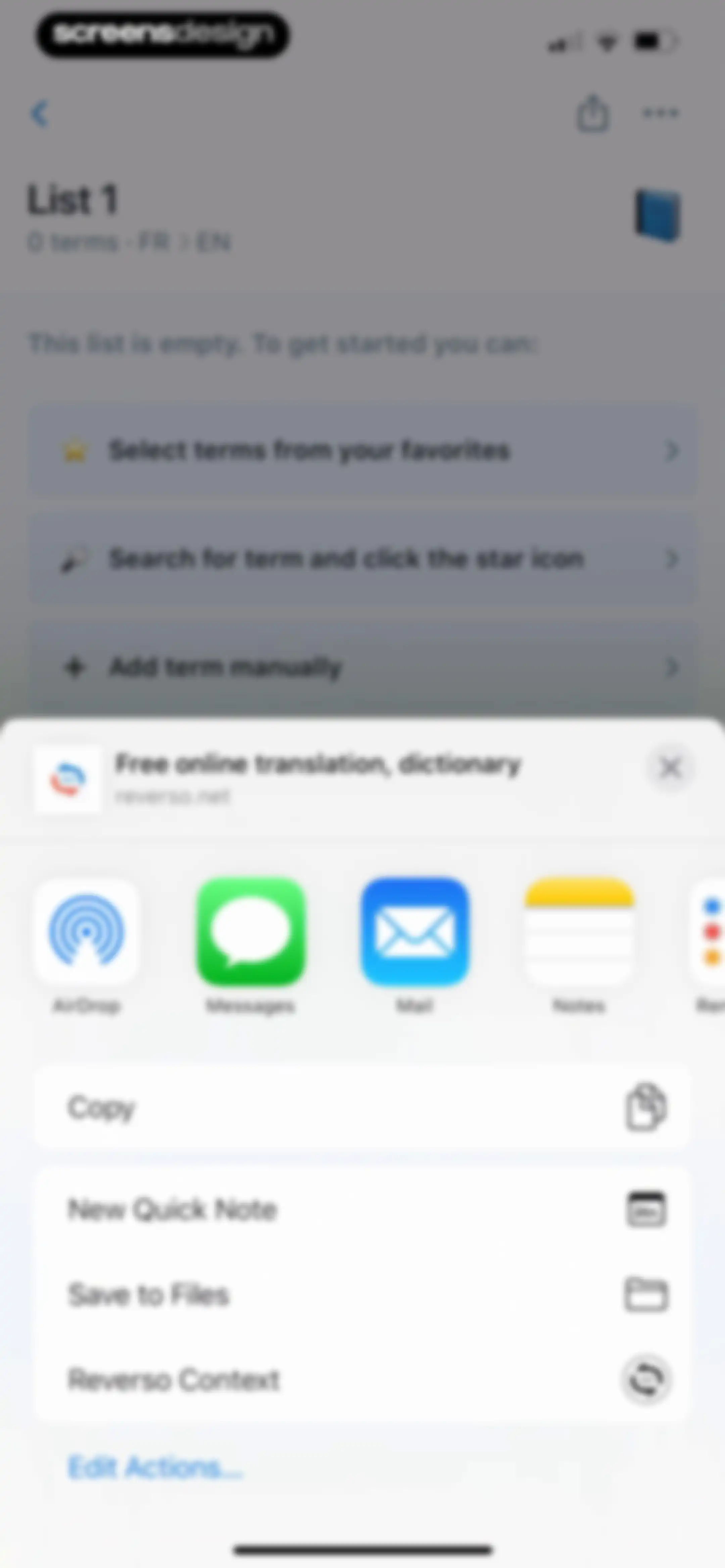 Reverso translate and learn screen 95