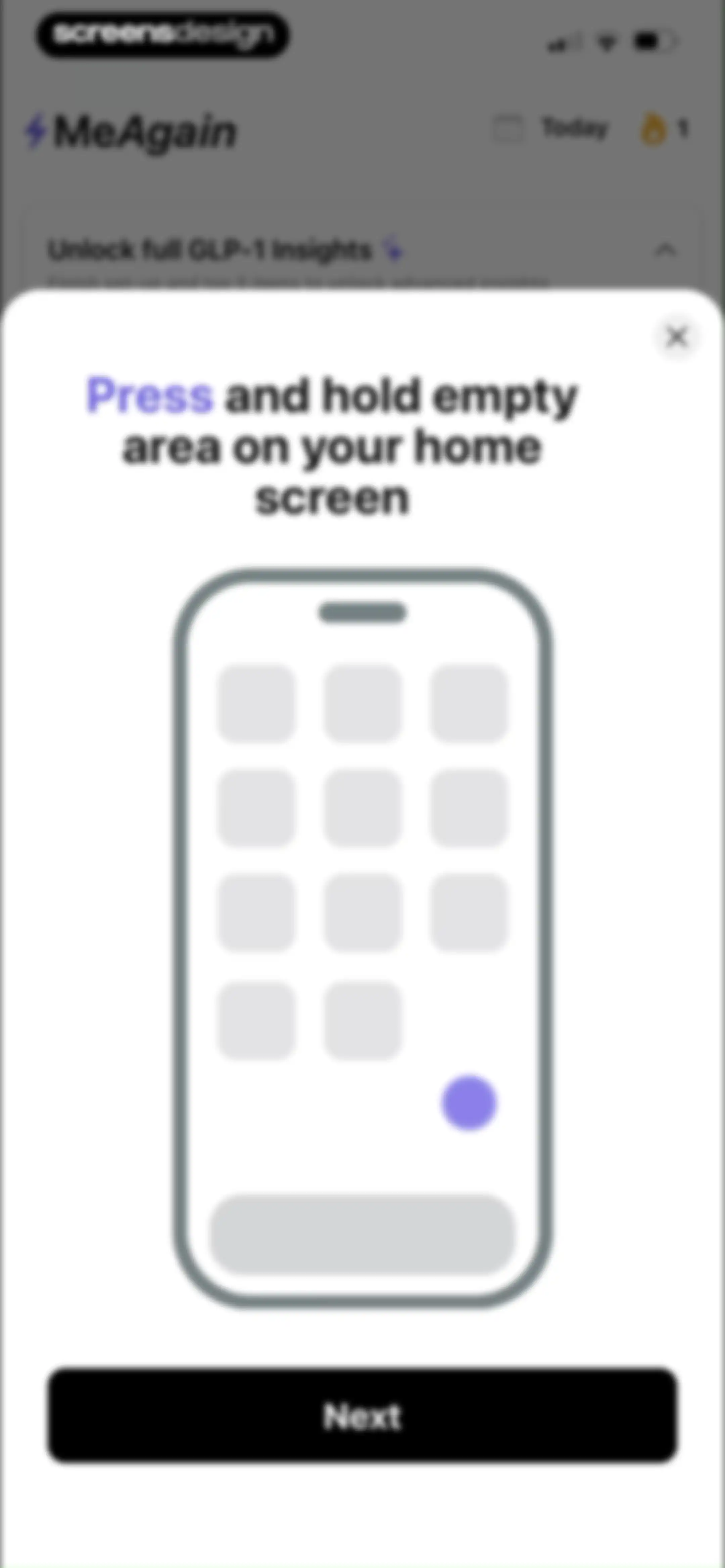 MeAgain: GLP-1 Tracker App screen 42