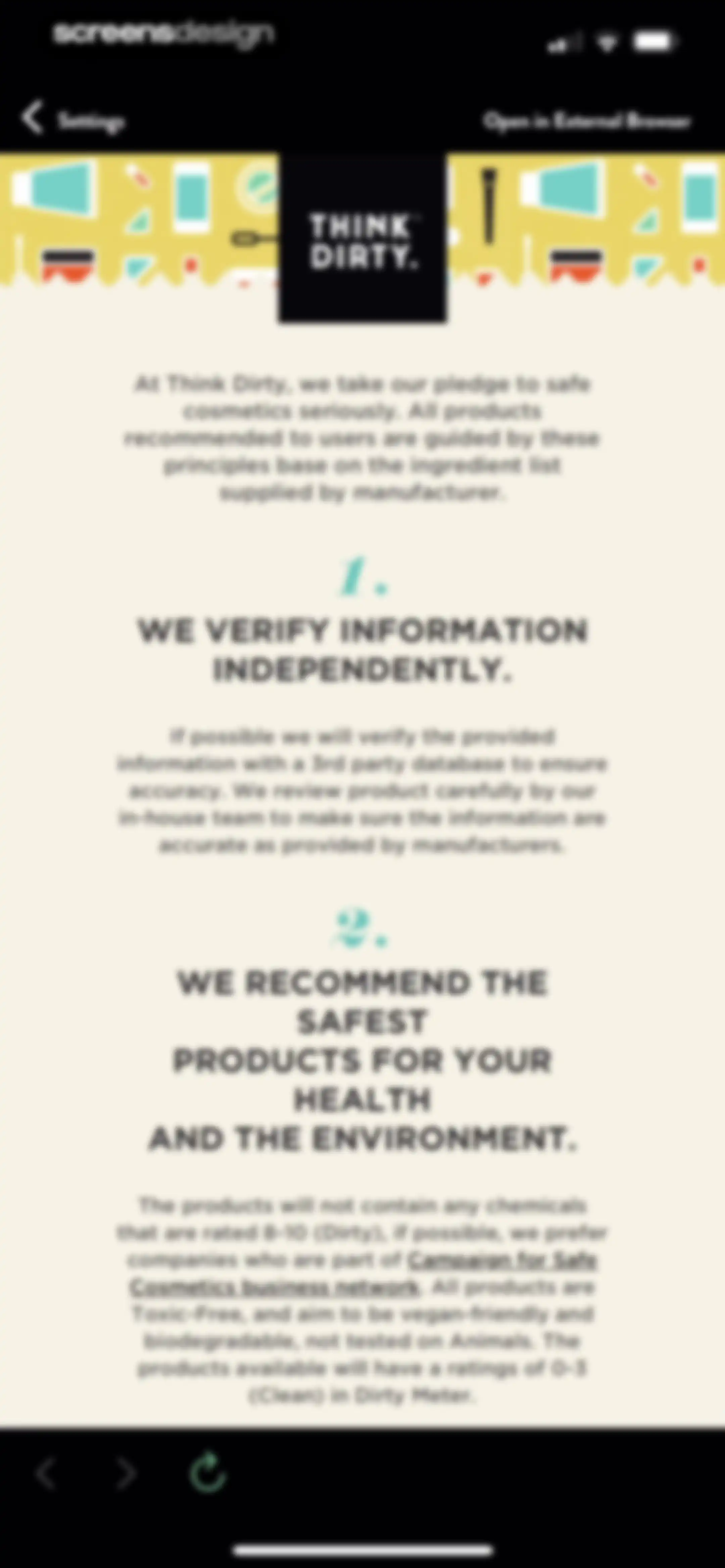 Think Dirty – Shop Clean screen 147