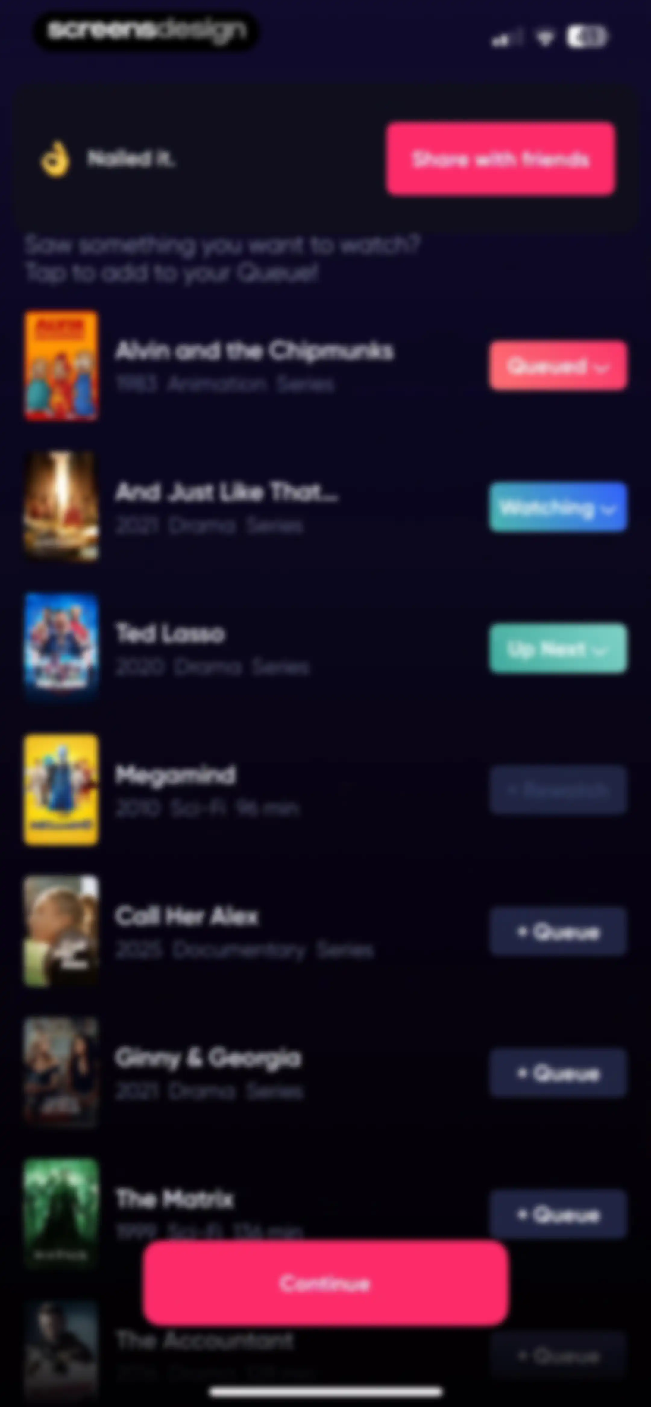 Queue - Find Movies & Shows screen 25