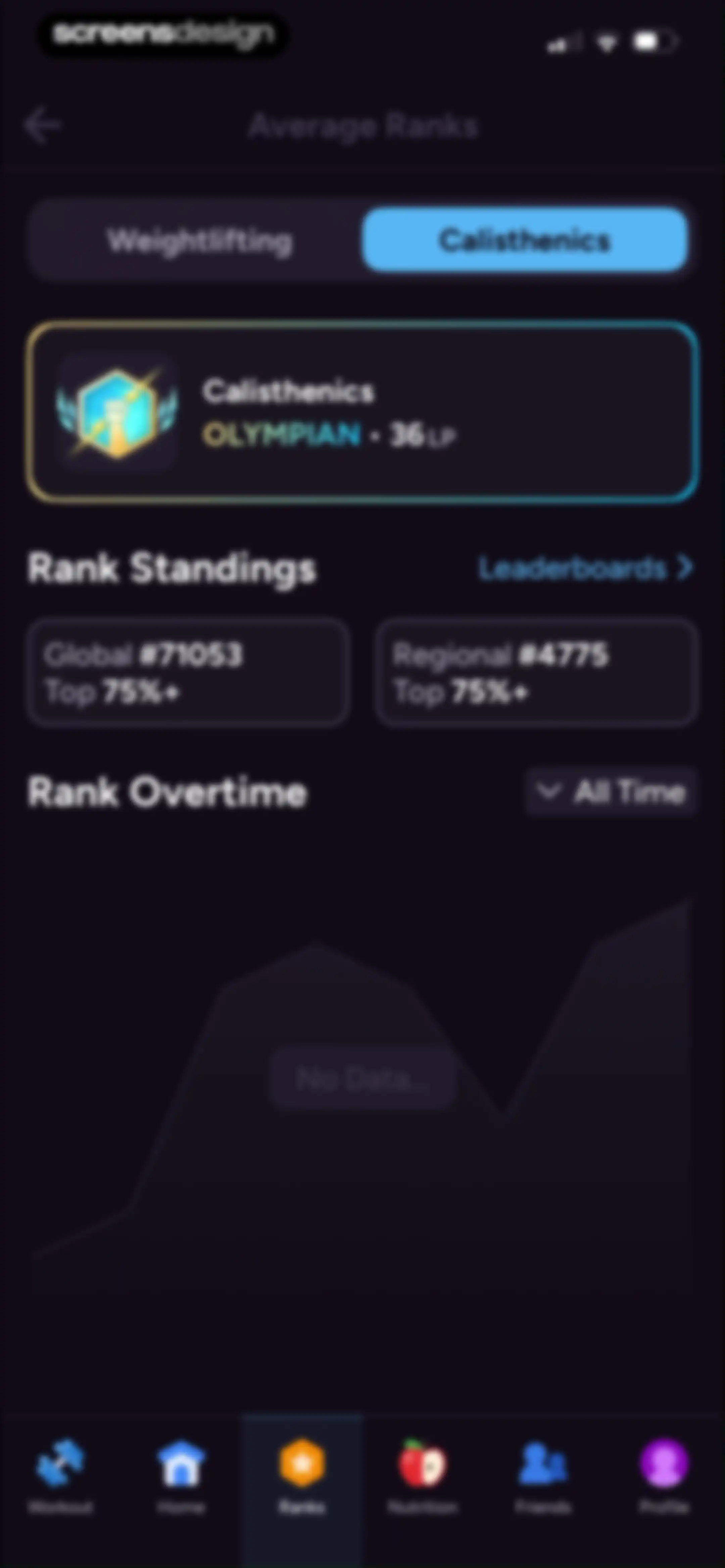 Liftoff - Ranked Gym Workouts screen 244