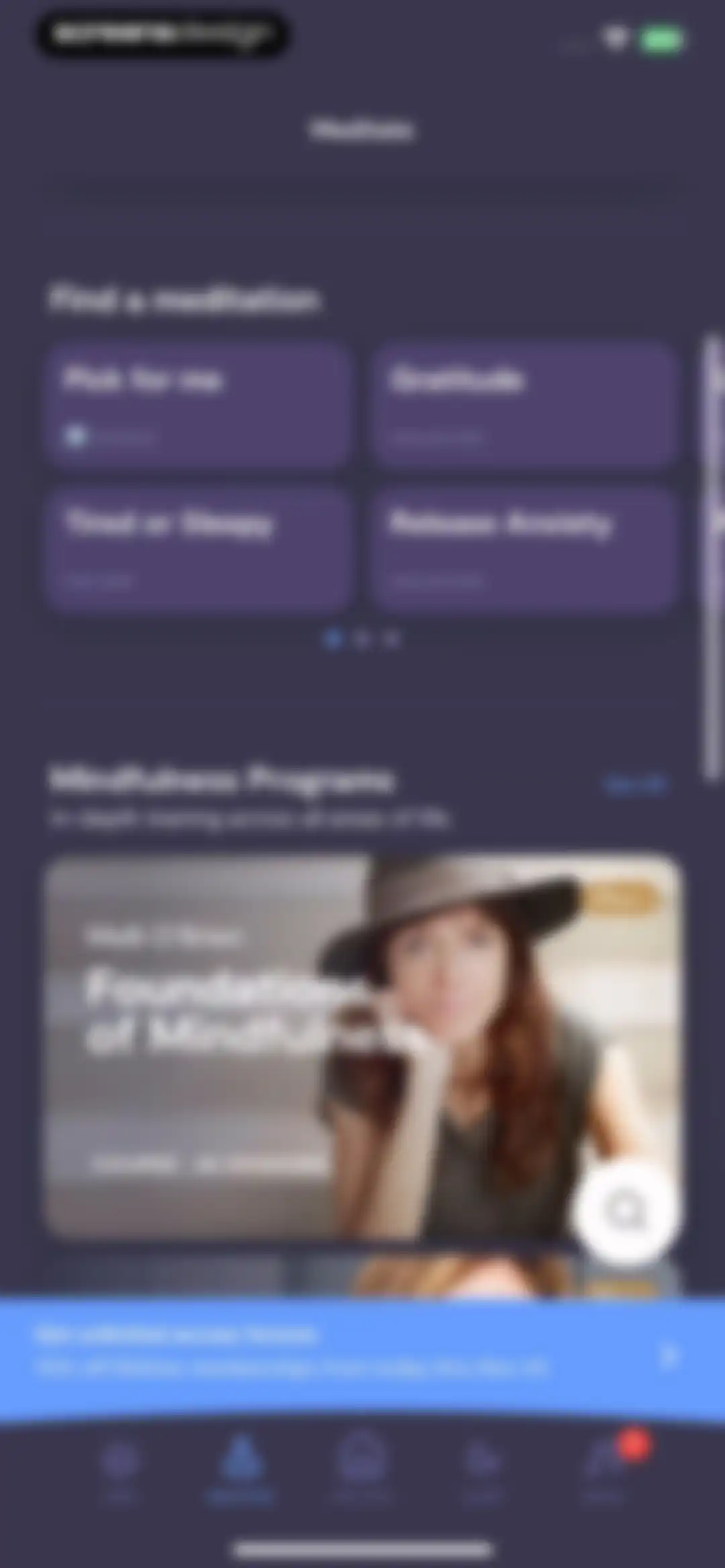 Mindfulness.com Meditation App screen 68