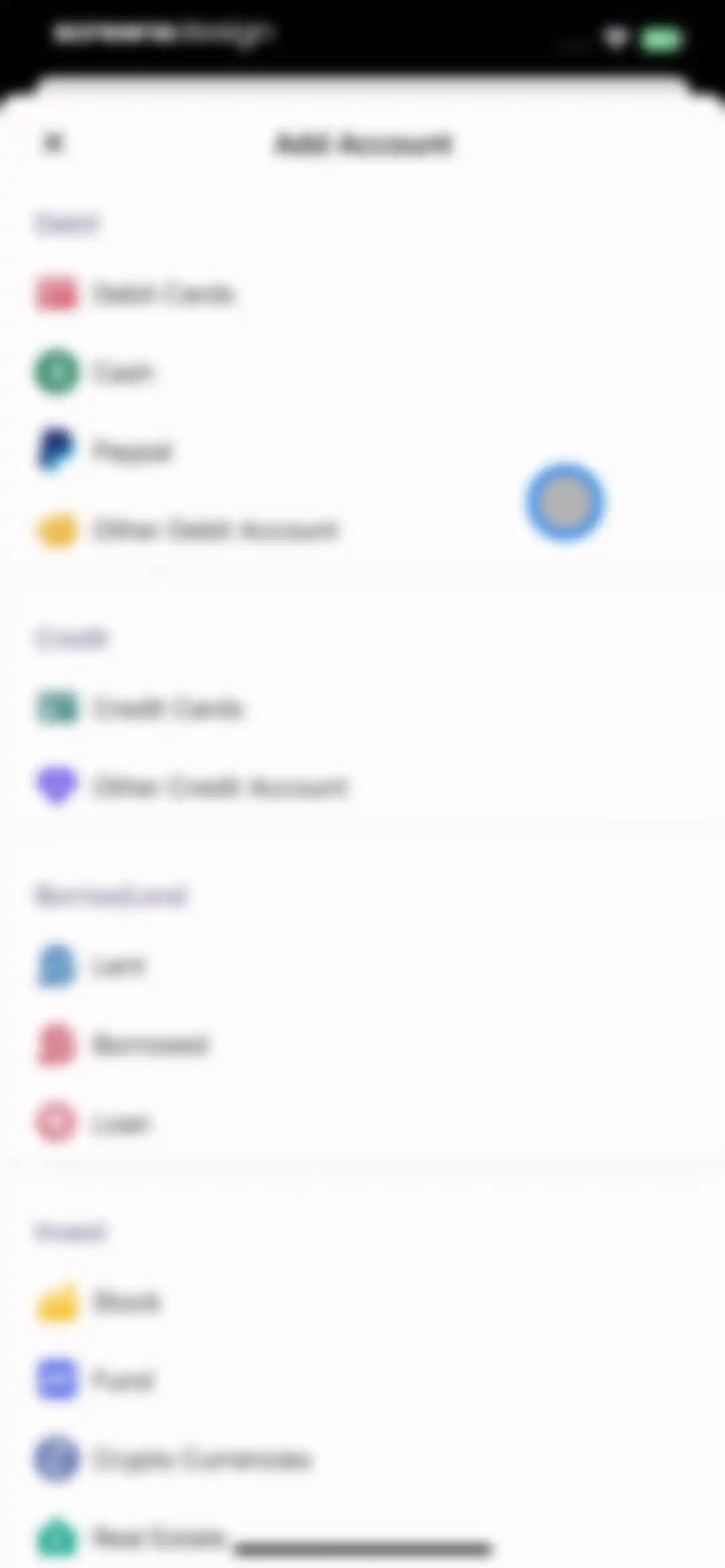 Budget app - spending tracker screen 49