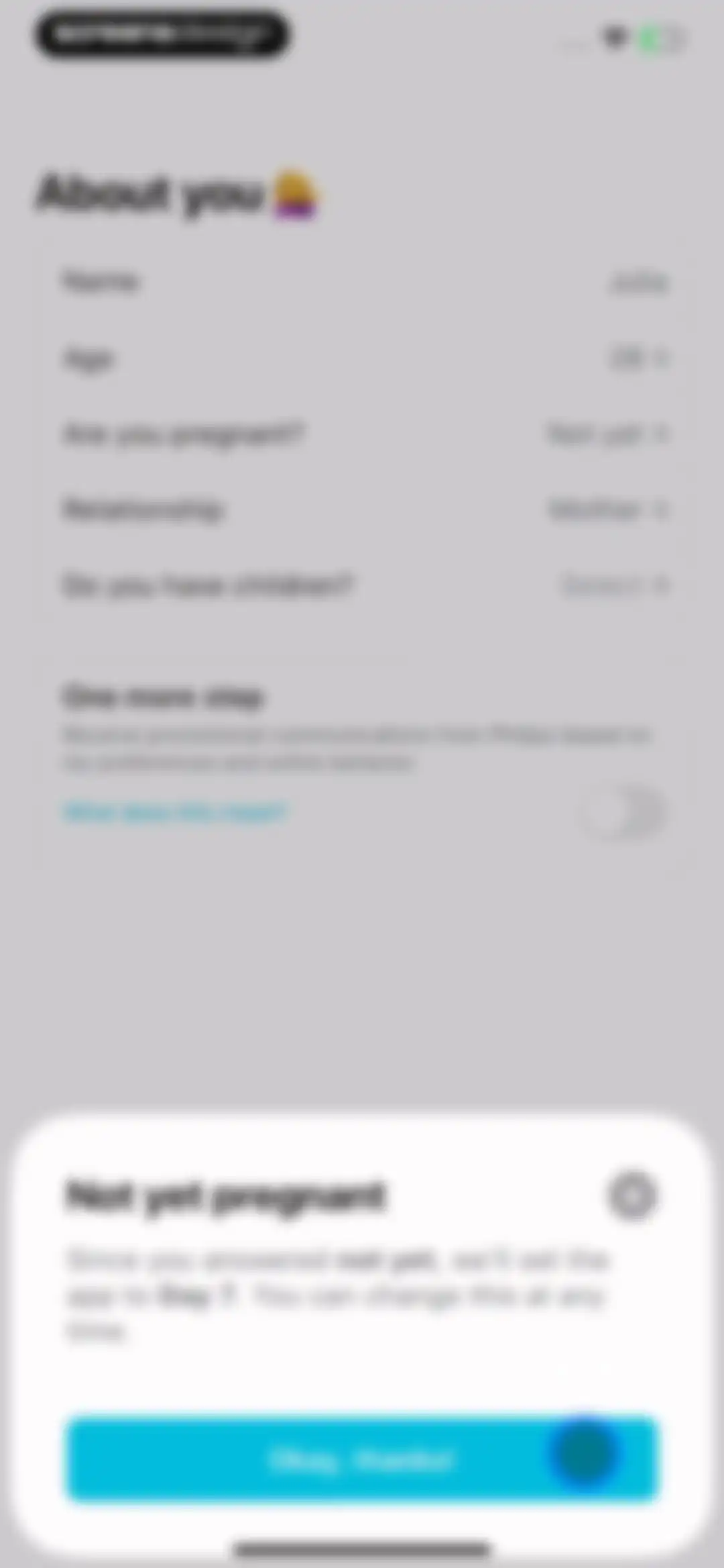 Pregnancy + | Tracker App screen 5