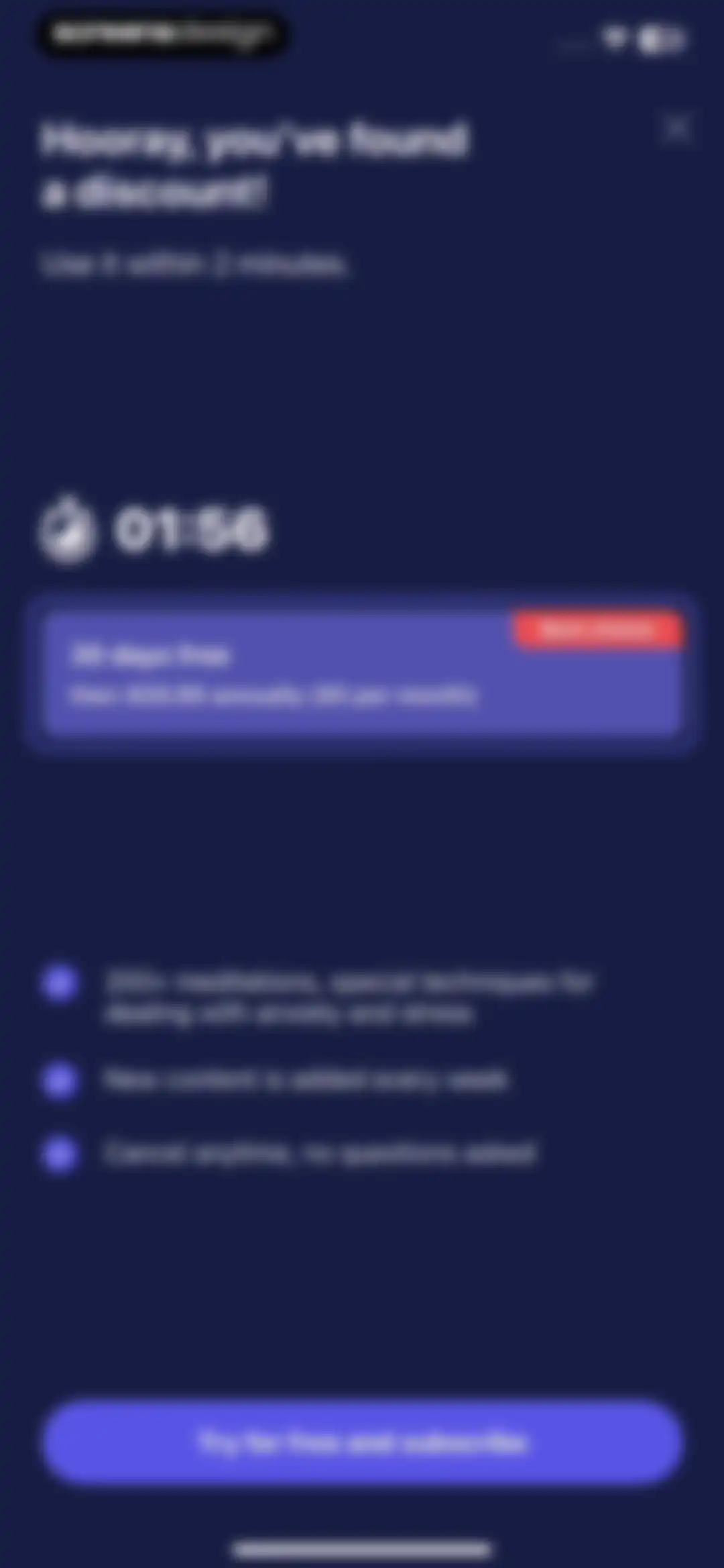 Mo Meditation, Sleep, Recovery screen 15