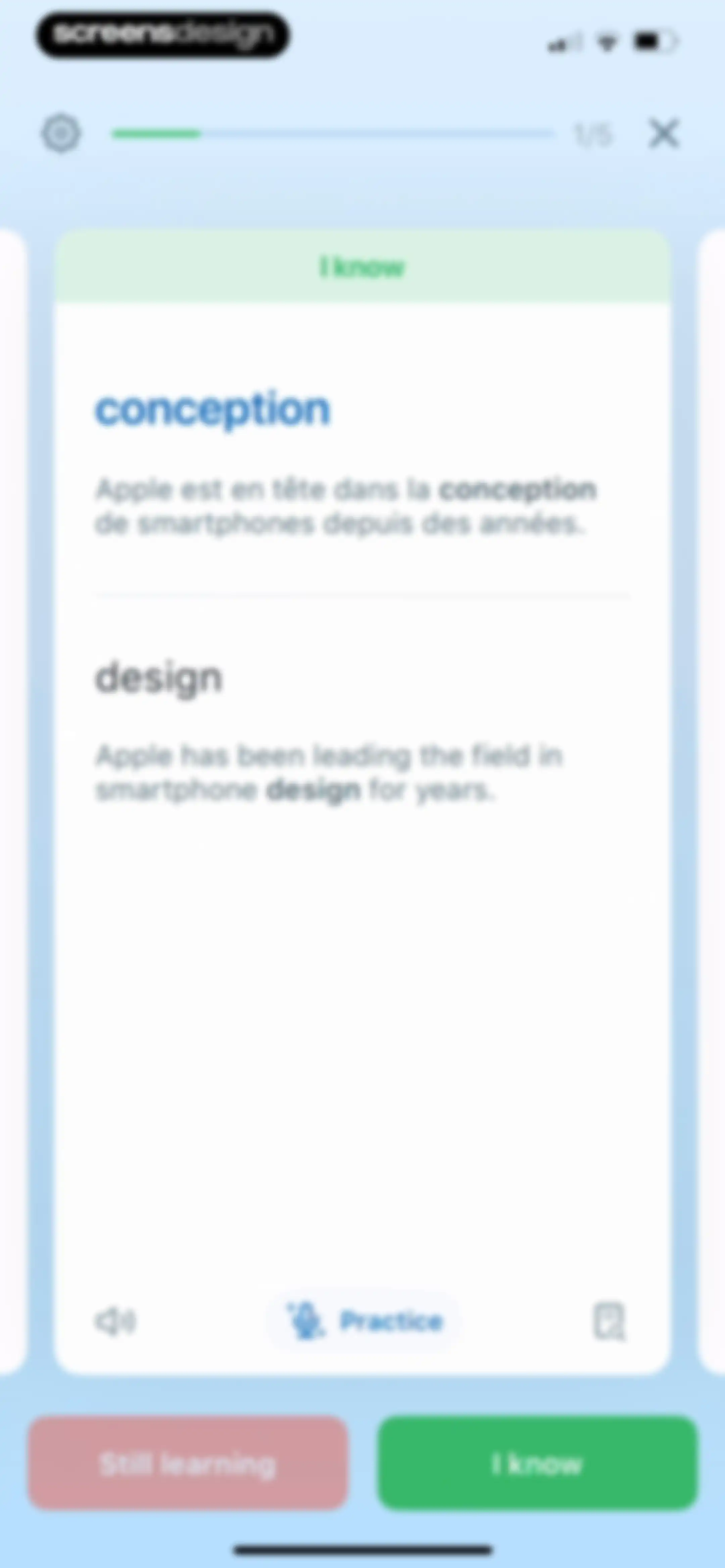 Reverso translate and learn screen 112