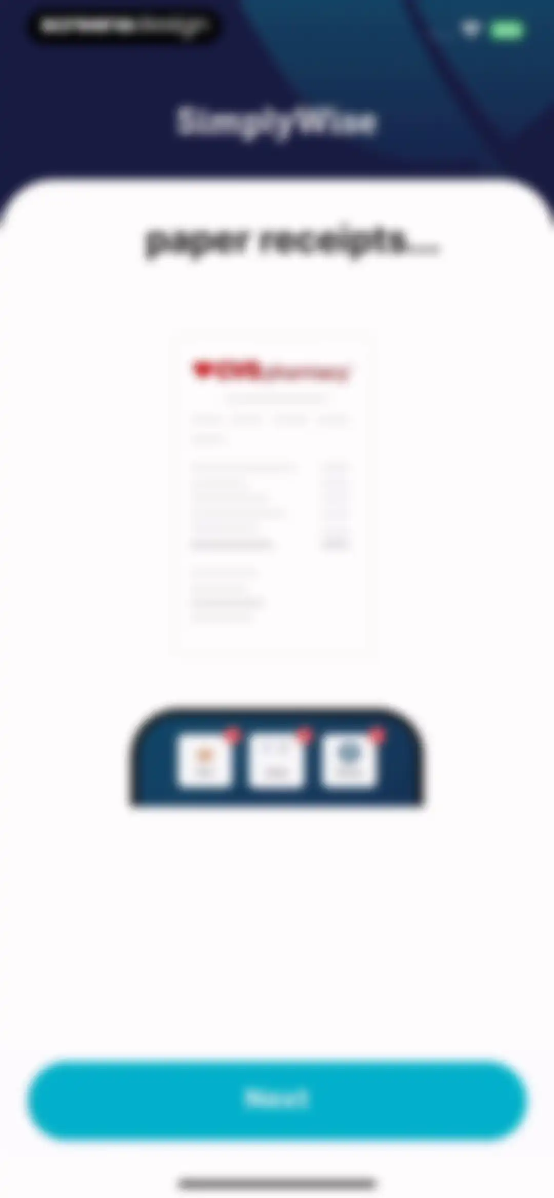 SimplyWise: Receipts, Expenses screen 3