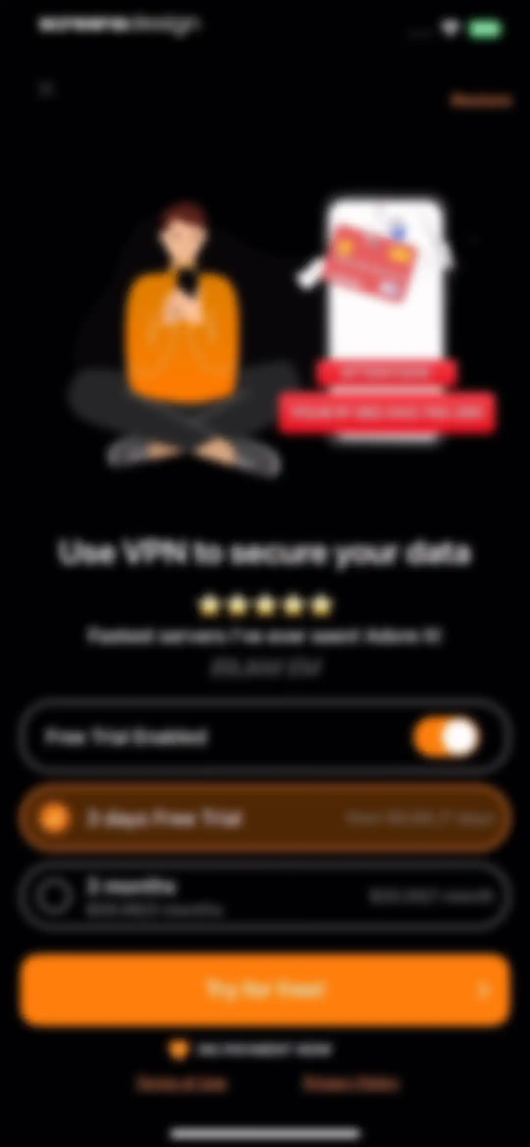 Safe VPN & AdBlock Master screen 1