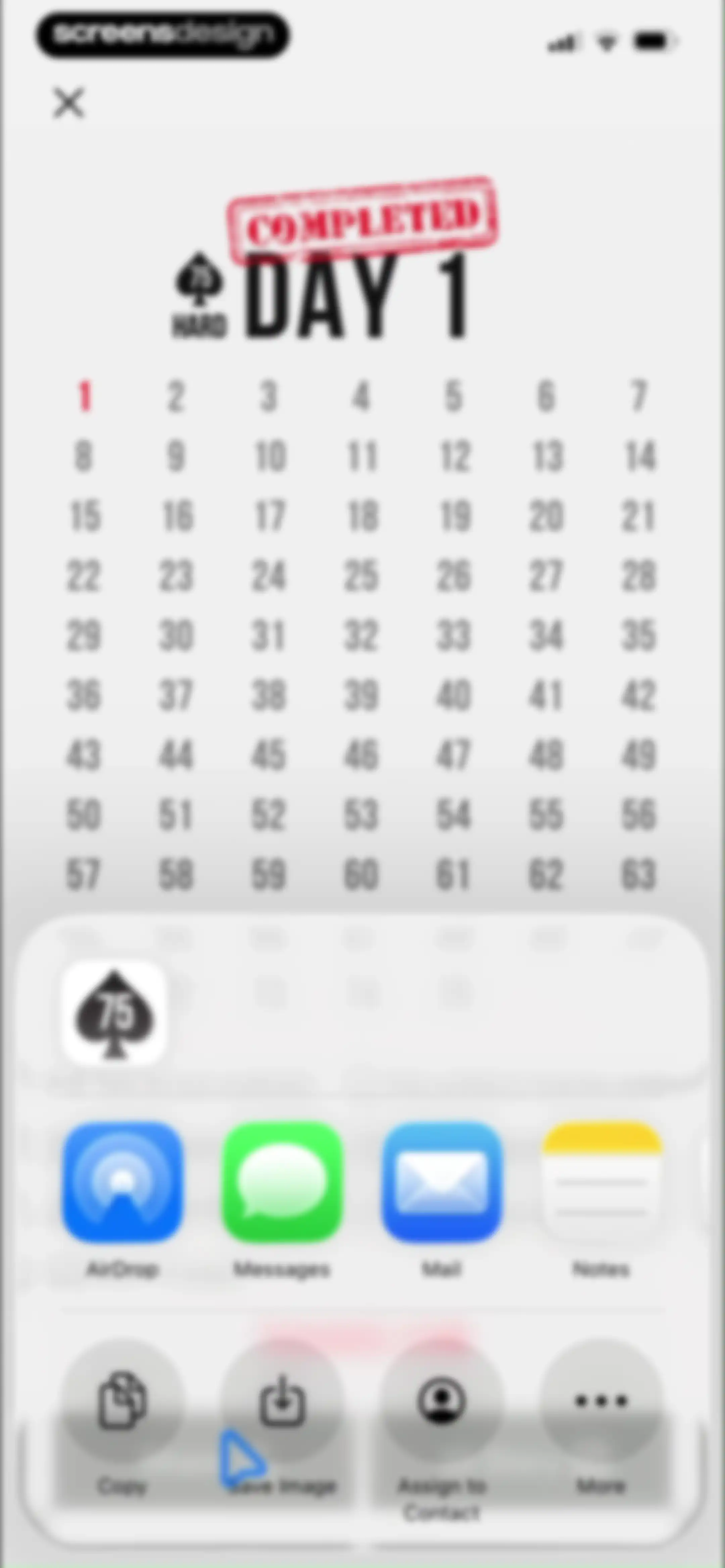 75 Hard screen 35
