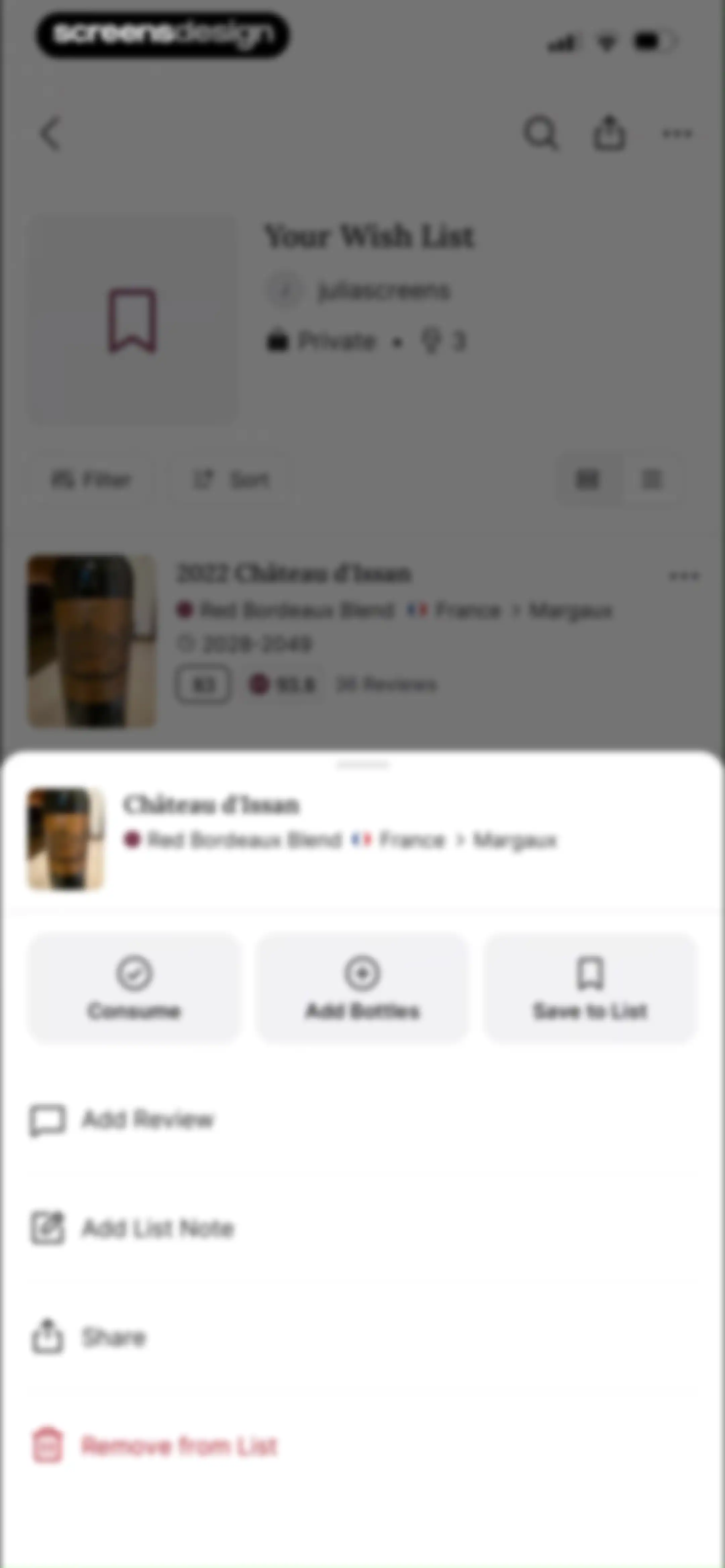 CellarTracker: #1 Wine Tracker screen 142