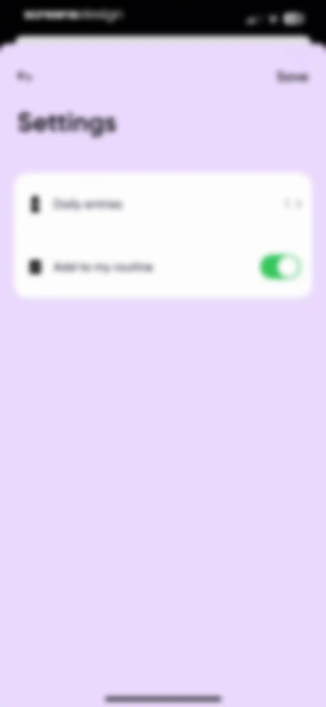 Me+ Lifestyle Routine screen 169