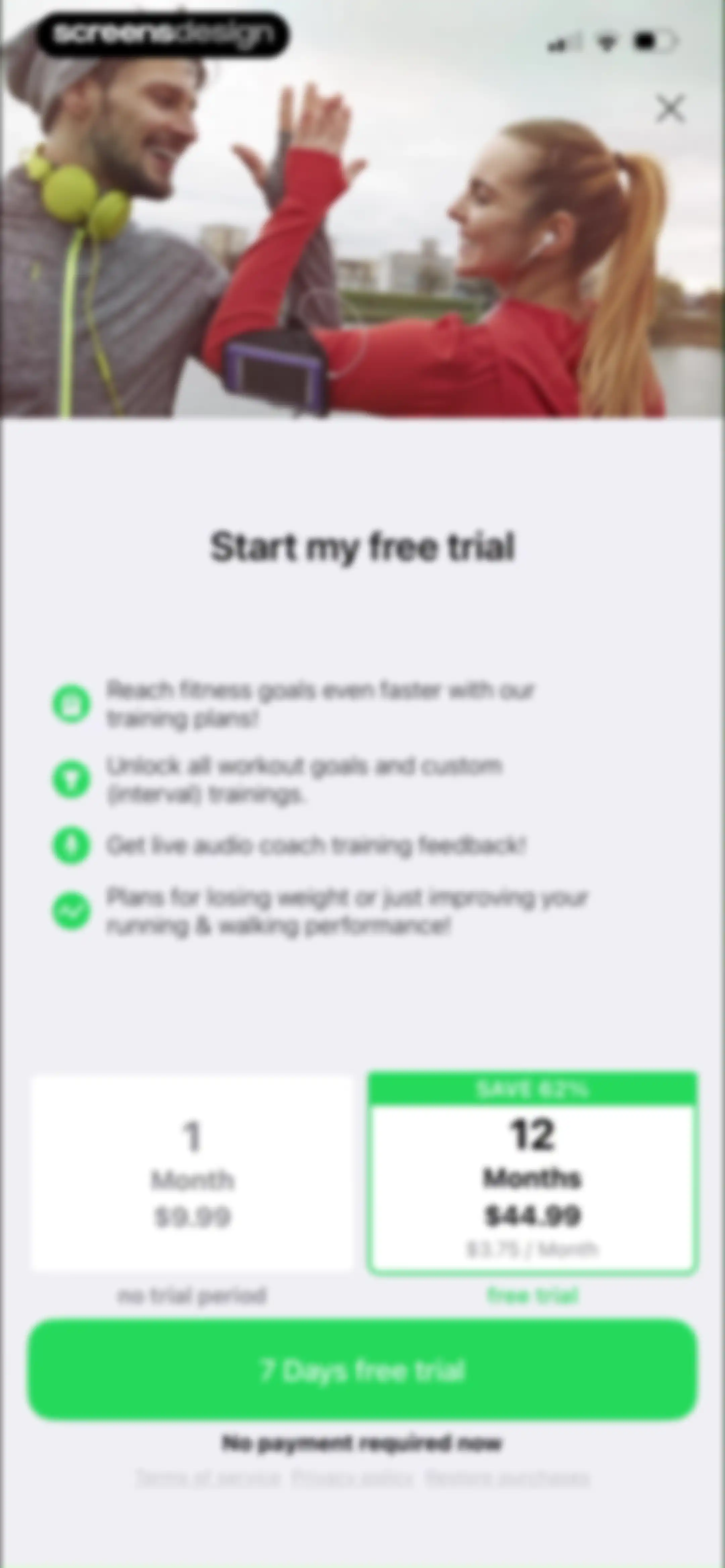 Running Walking Tracker Goals screen 14