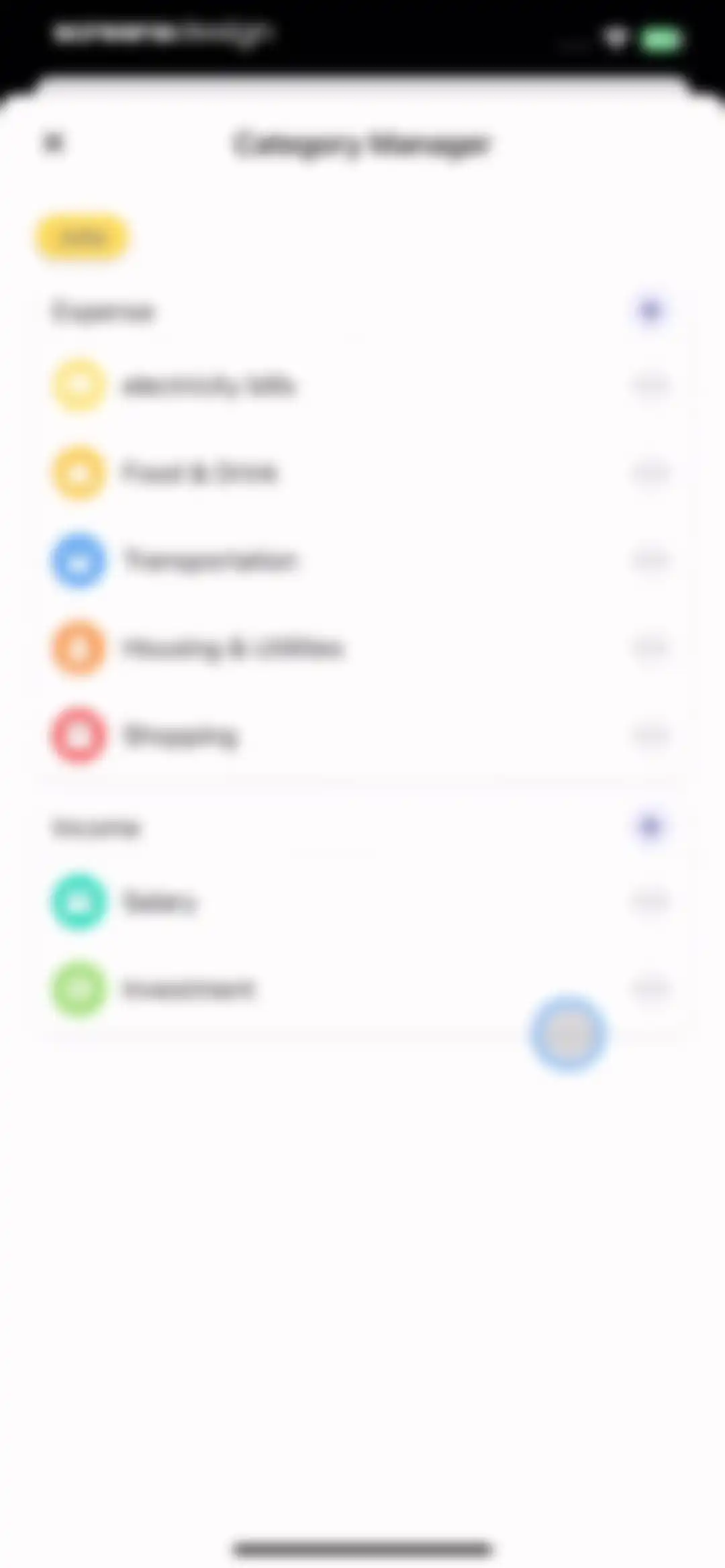 Budget app - spending tracker screen 85