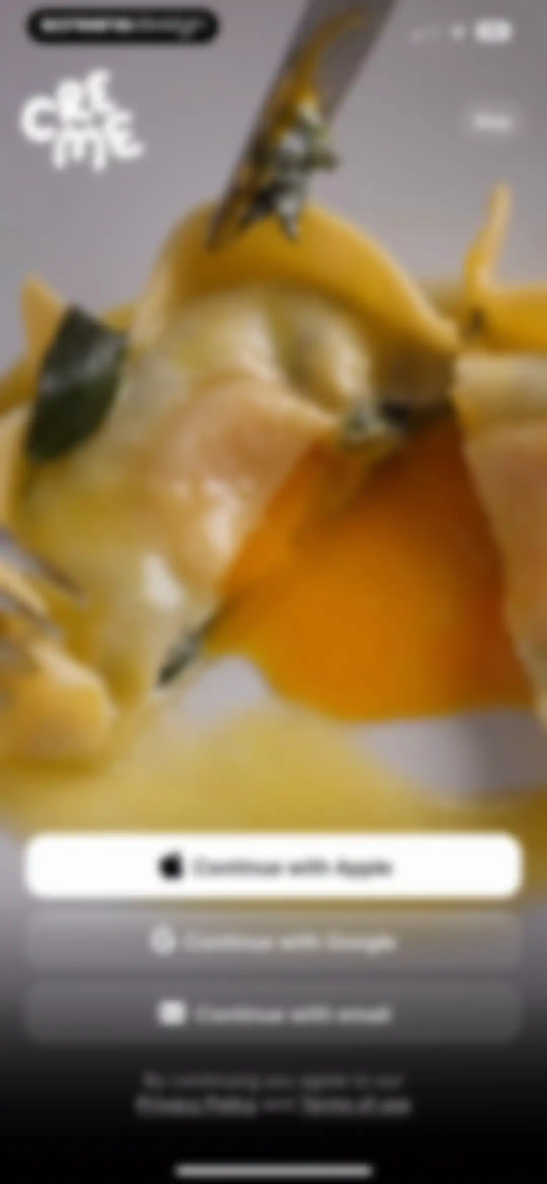 CREME: Create Memorable Meals screen 2