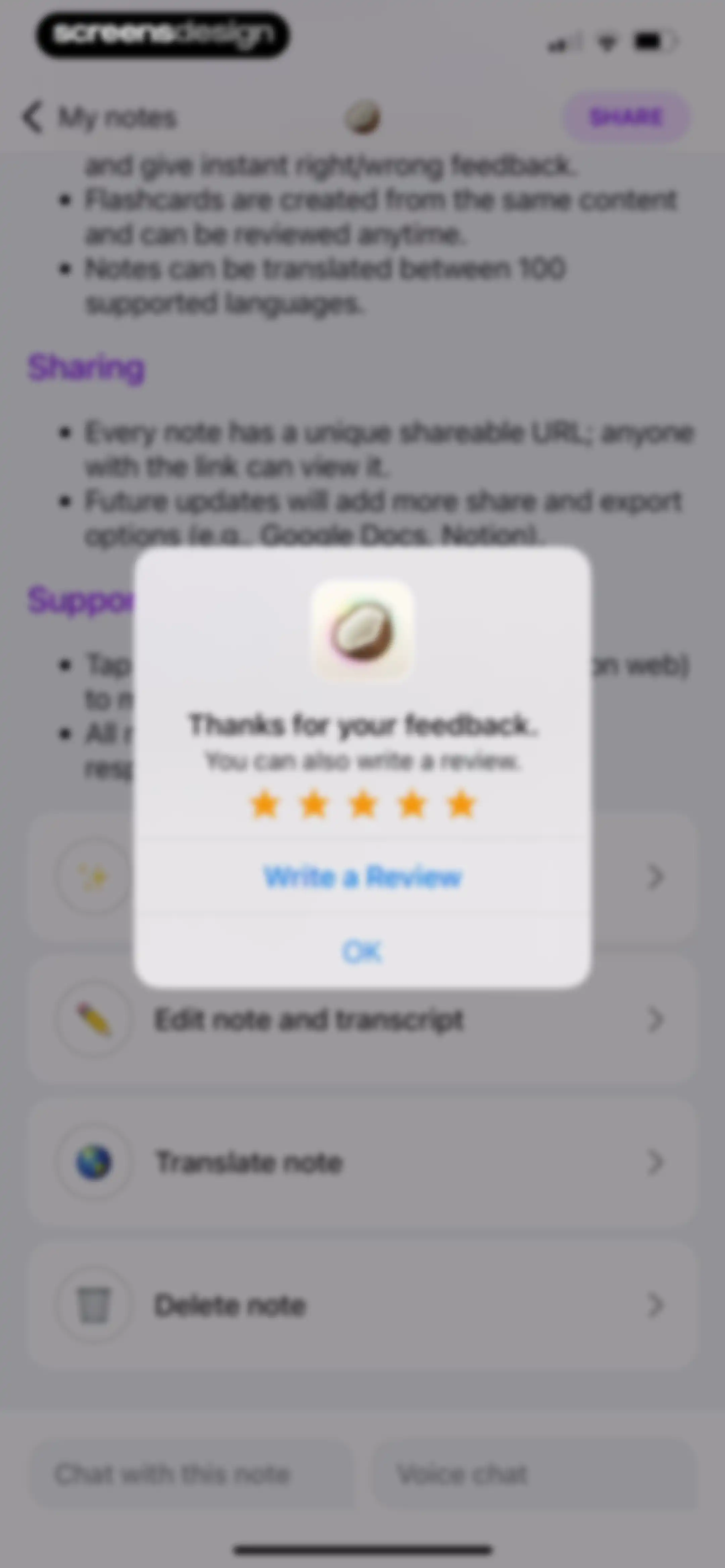 Coconote - AI Note Taker screen 109