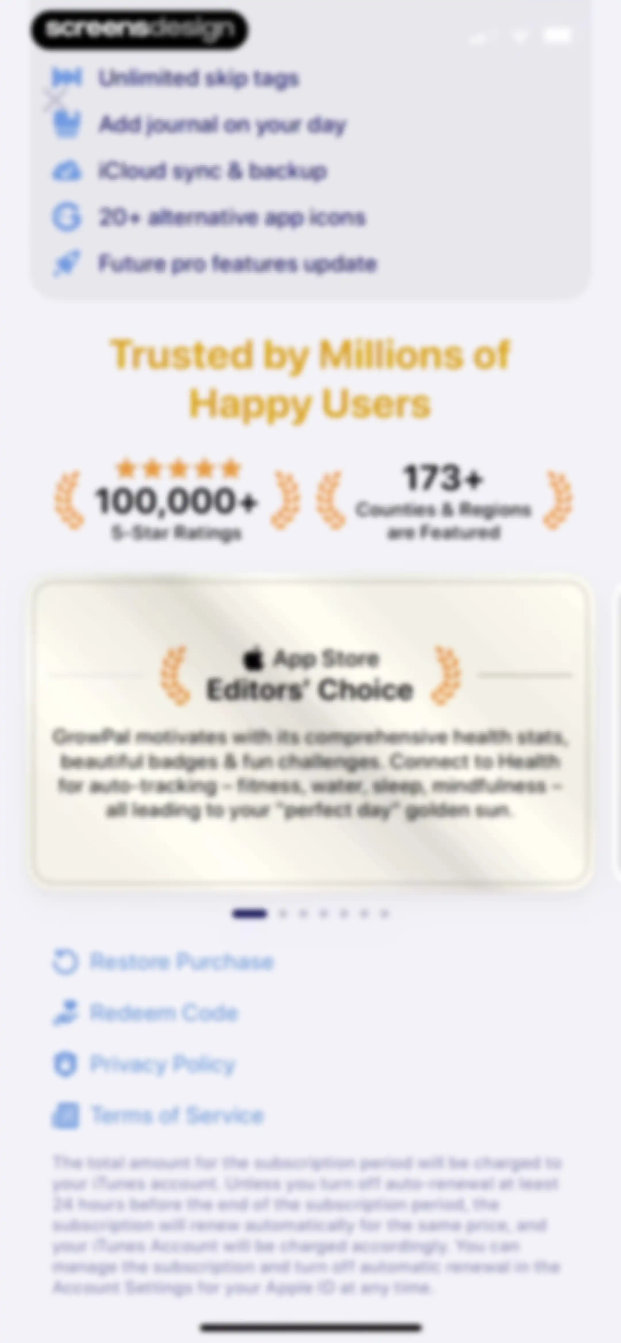 Grow: Health & Fitness screen 137