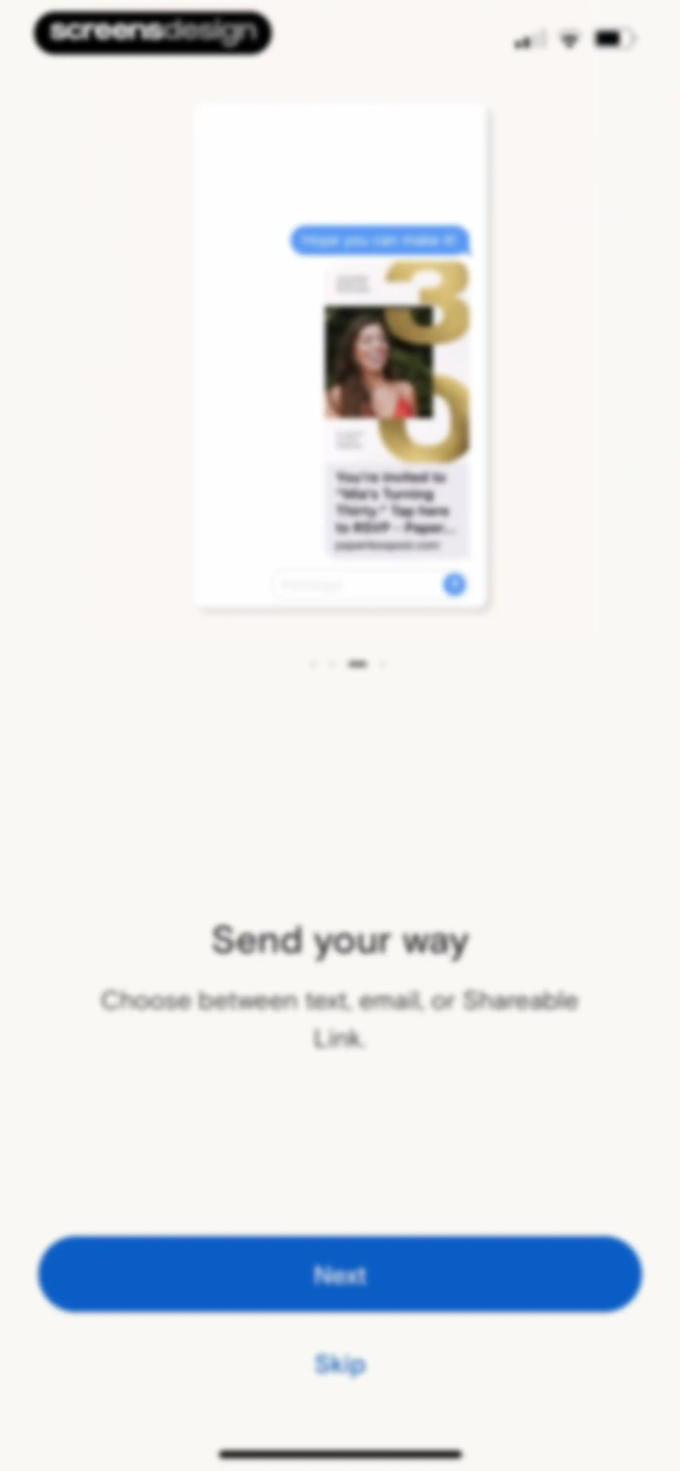 Paperless Post: Invitations screen 4