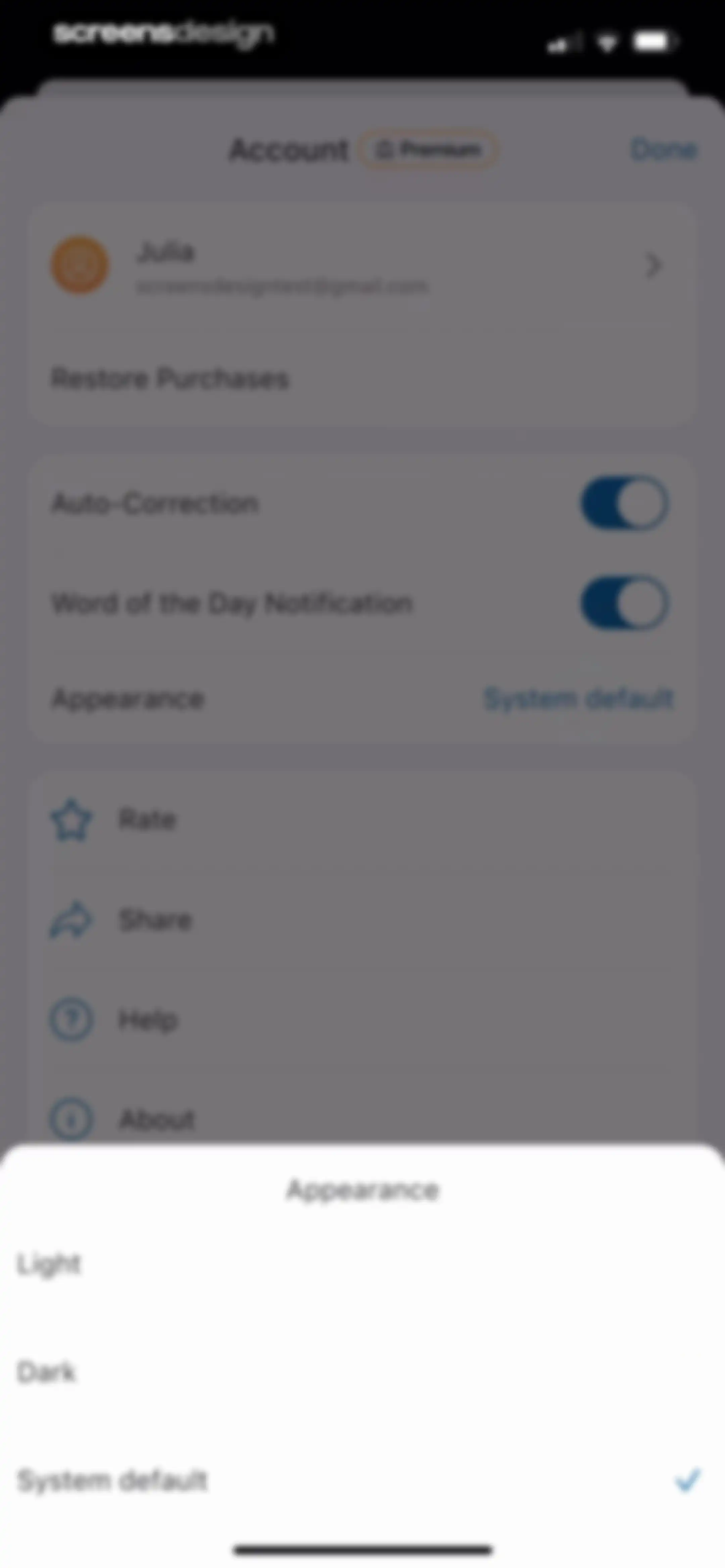 Oxford Dictionary & Thesaurus screen 61